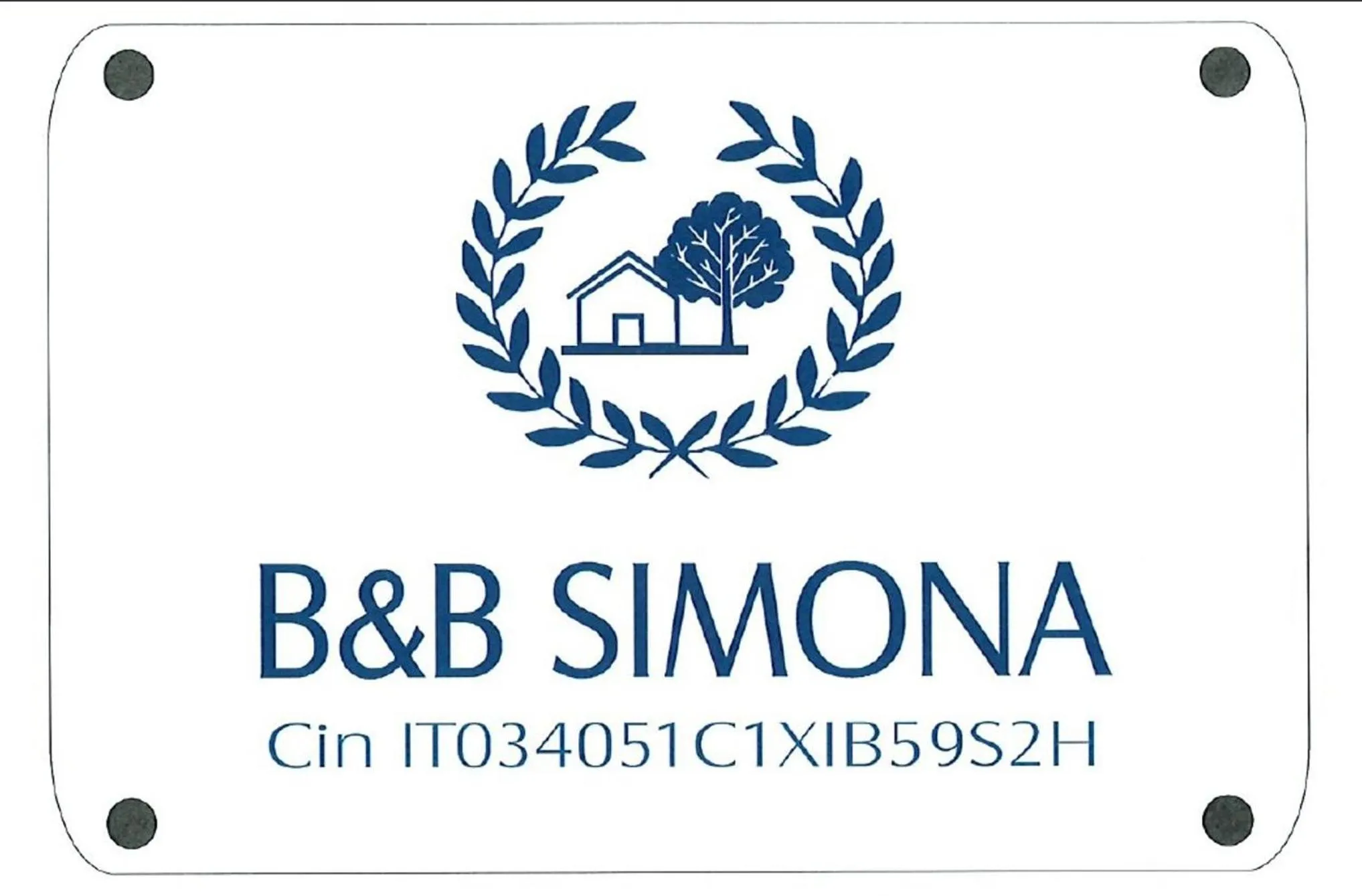 Logo/Certificate/Sign in B&B Simona