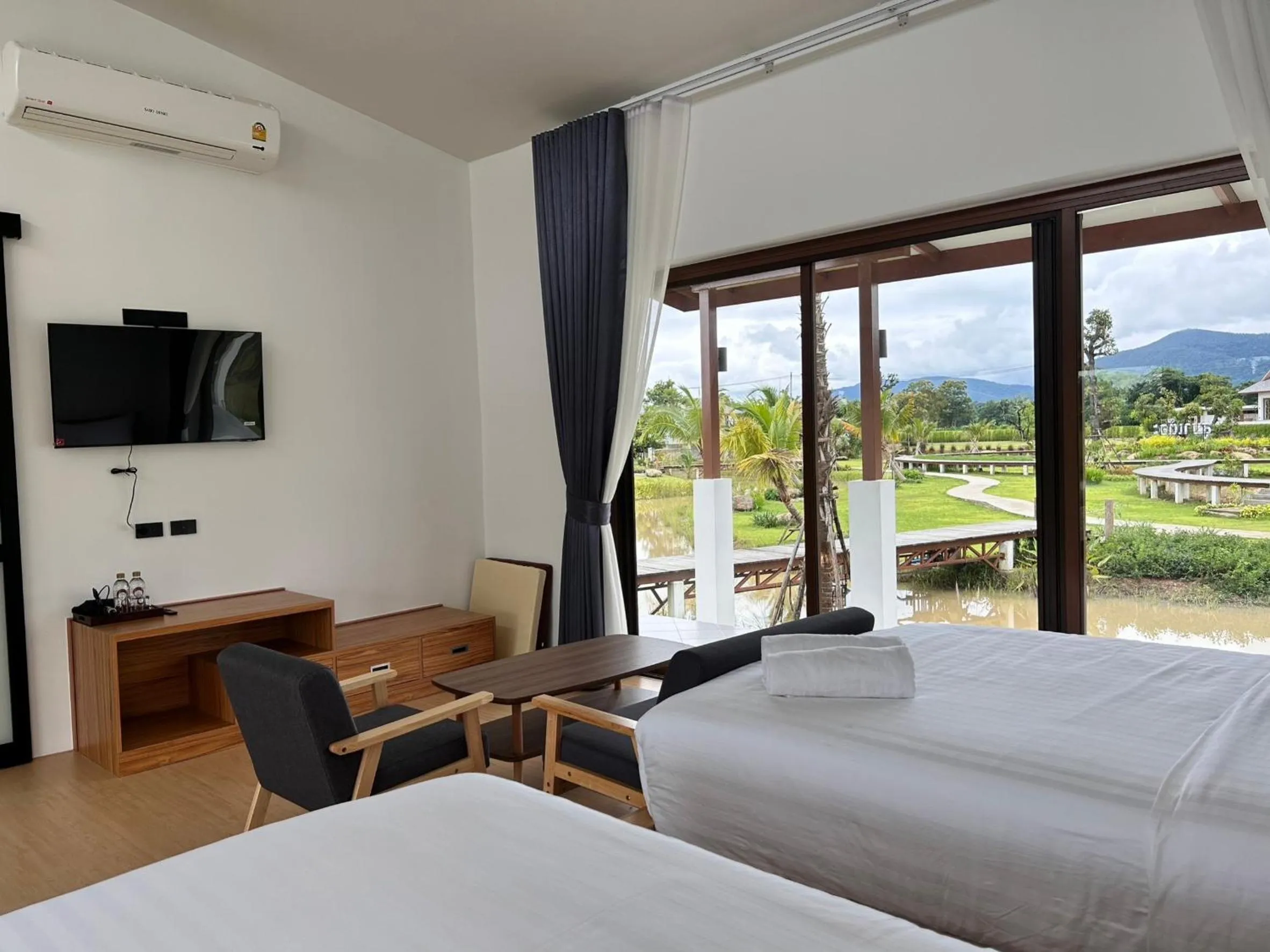 View (from property/room), Bed in Sumator Resort Chiangrai สูมาเต๊อะ รีสอร์ท เชียงราย