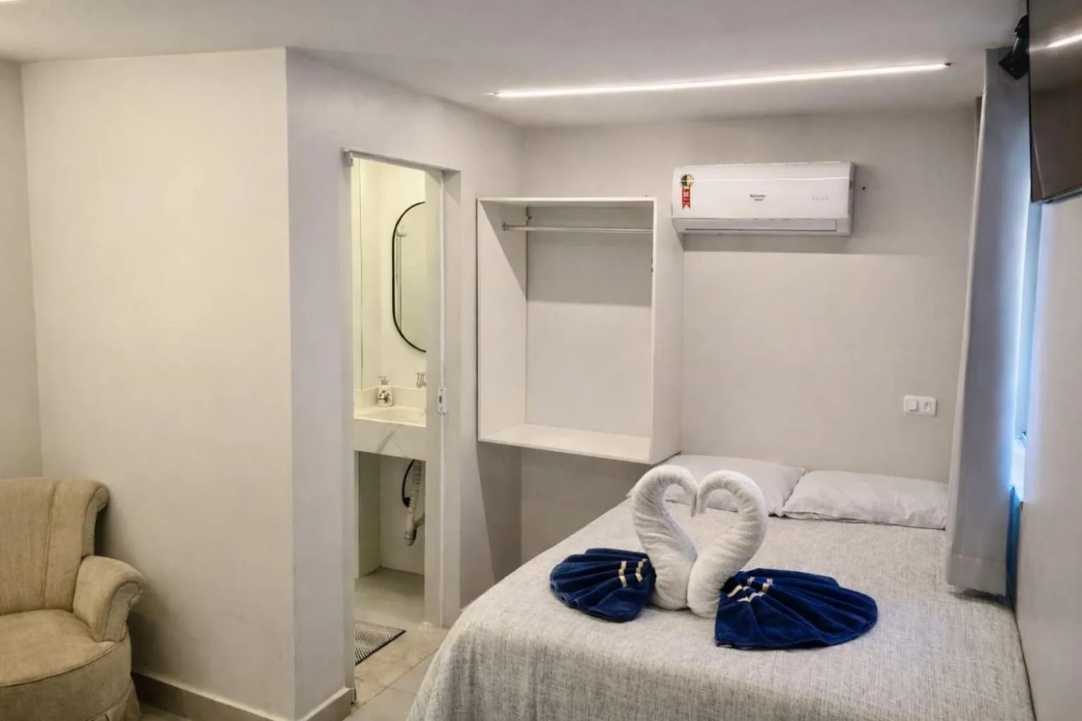 Bed in CASA HOTEL PIRACICABA