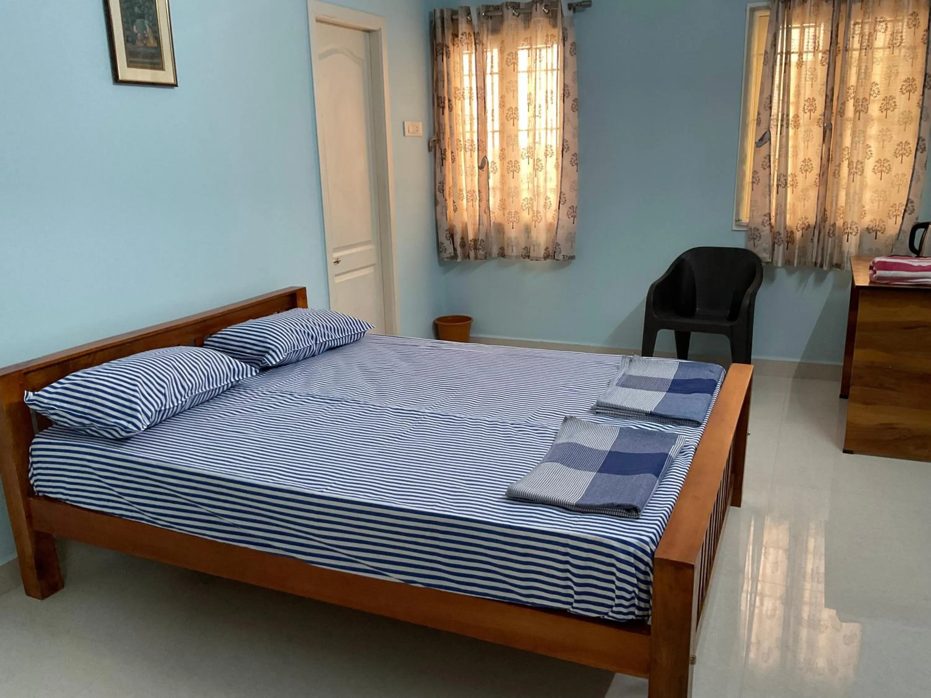 Bedroom, Bed in Shantham Service Apartments, Indumanagar, Coimbatore
