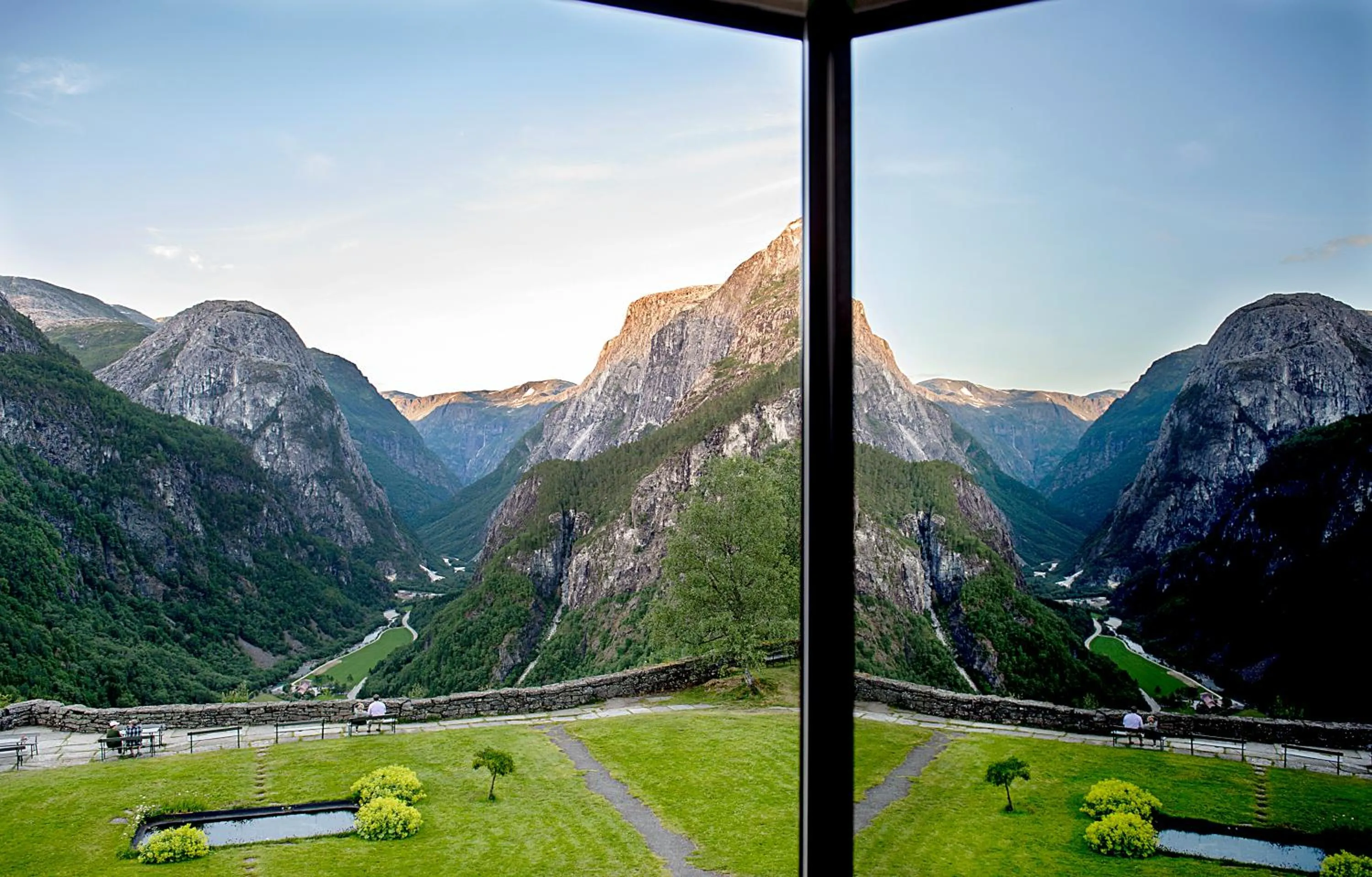 Garden view in Stalheim Hotel