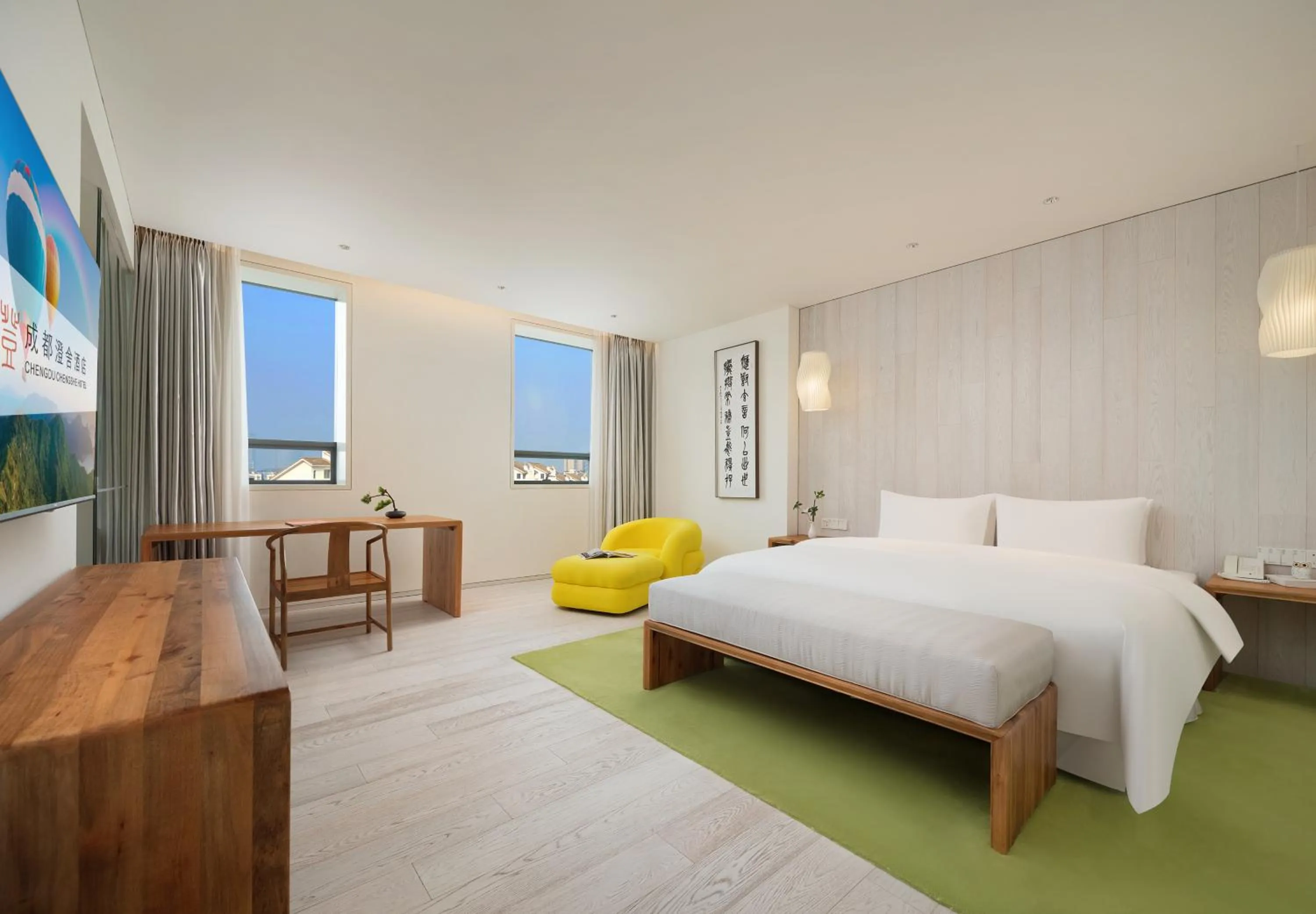 Bed in Chengdu Chengshe Hotel - Wenjiang University Town Southwest Caida Branch