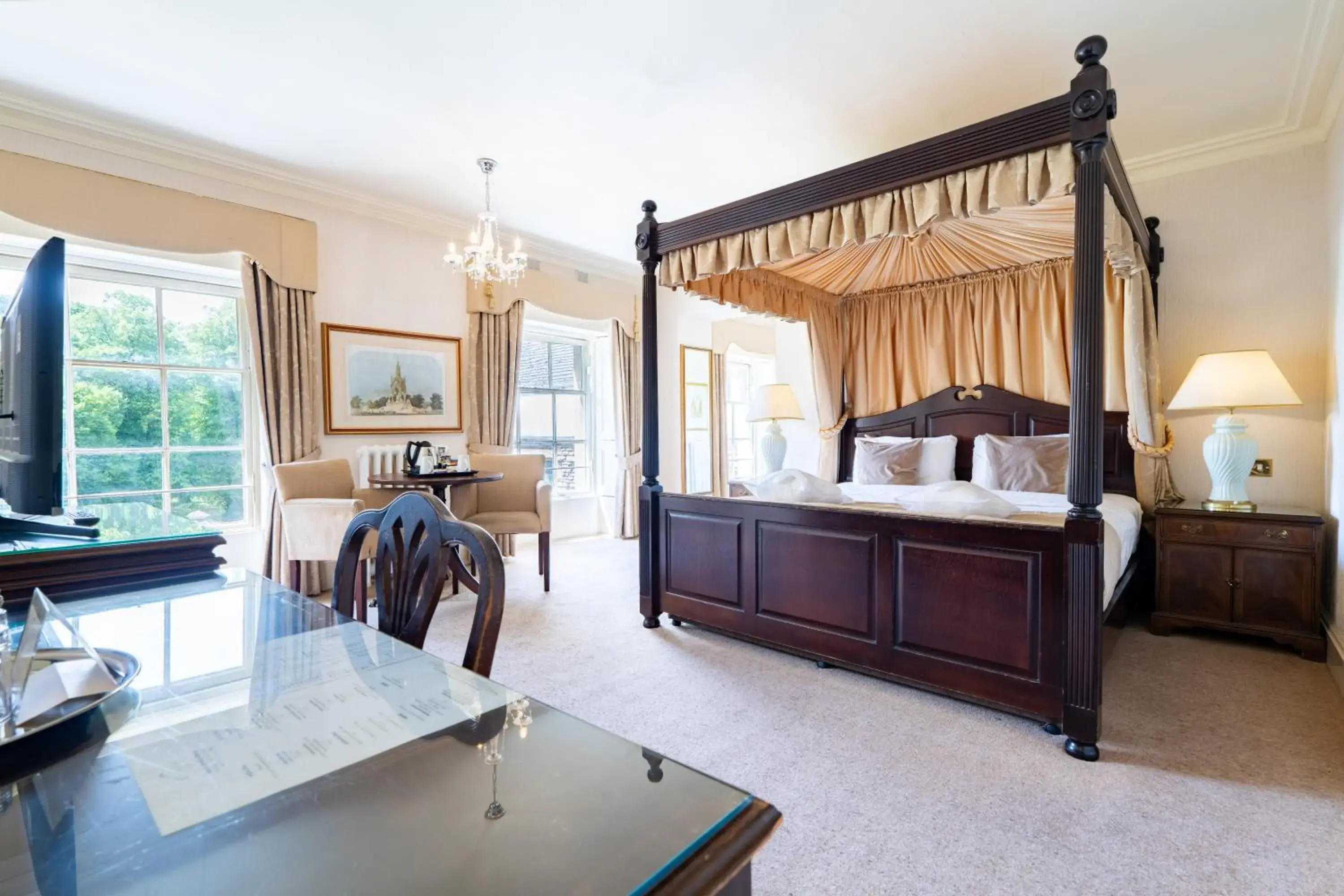 Heritage four Poster Room in Orton Hall Hotel & Spa Heritage four Poster Room in Orton Hall Hotel & Spa