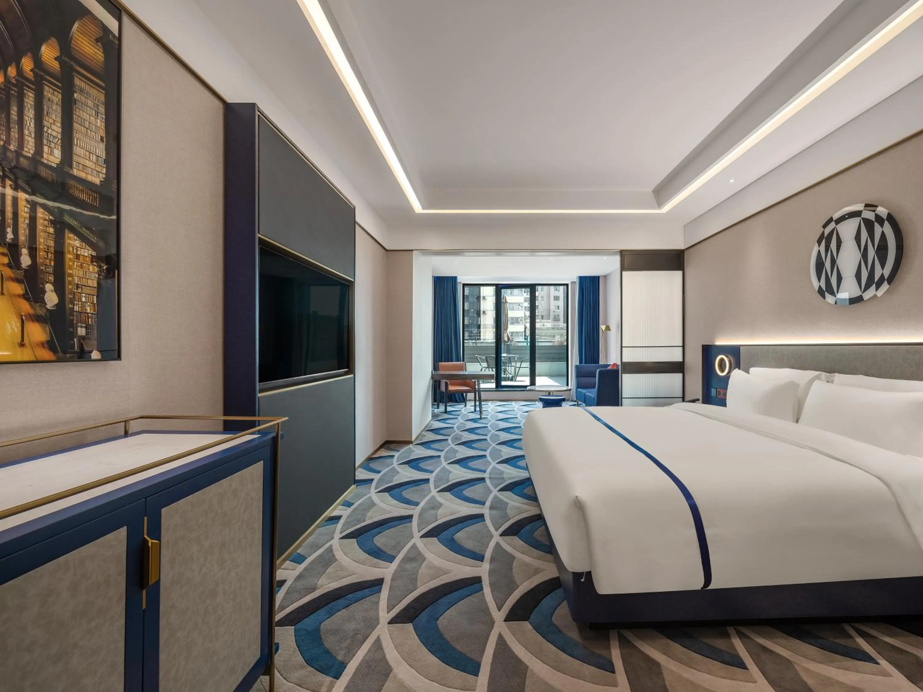 TV and multimedia, Bed in 西安钟楼枫渡酒店永兴坊地铁站店