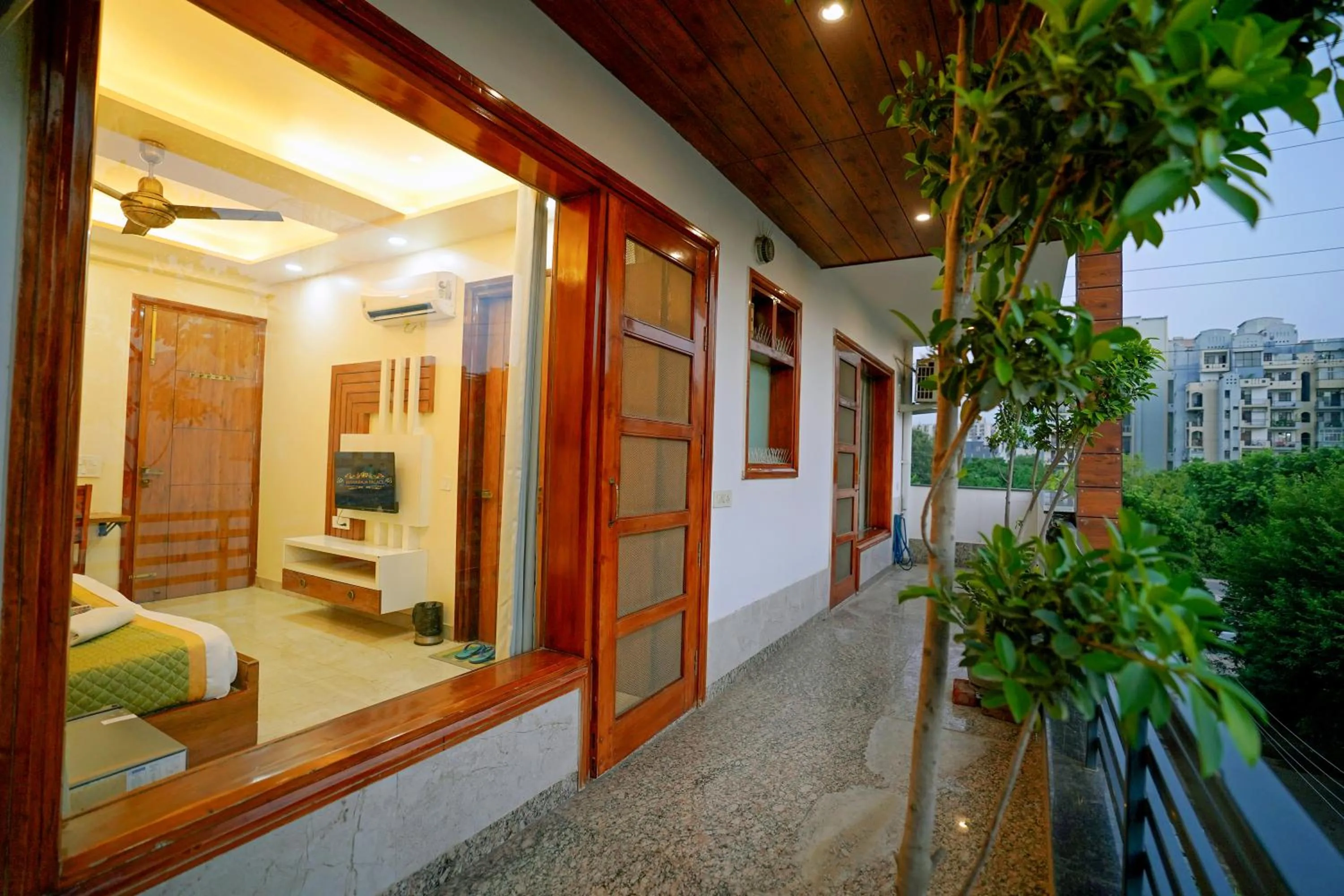 Balcony/Terrace in Hotel Maharaja Palace Boutique Hotels Near Medanta Medicity Gurgaon