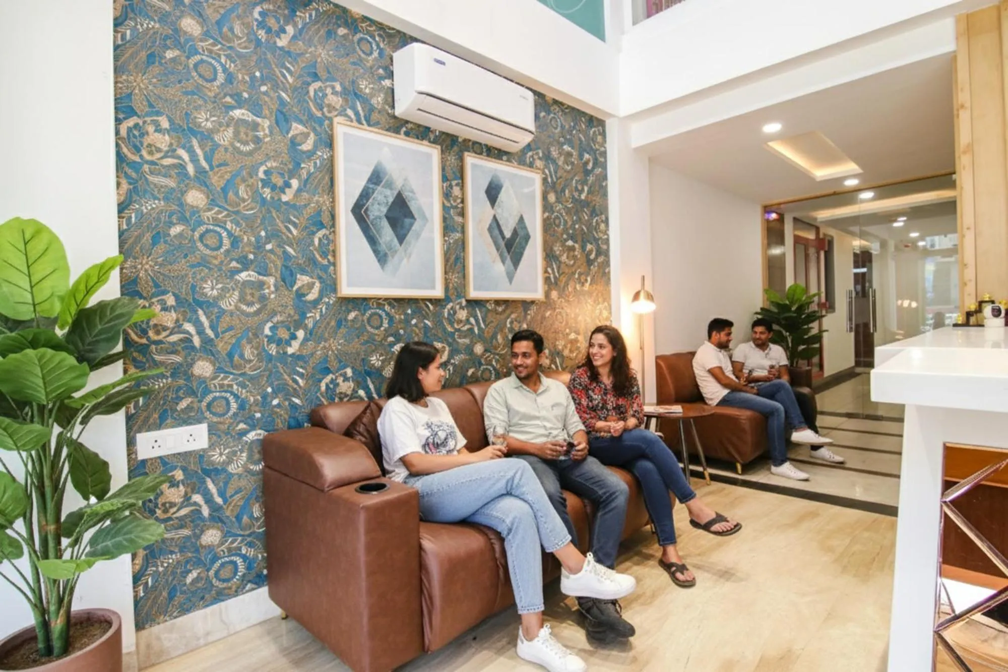 Seating area in FabHotel Prism Grand