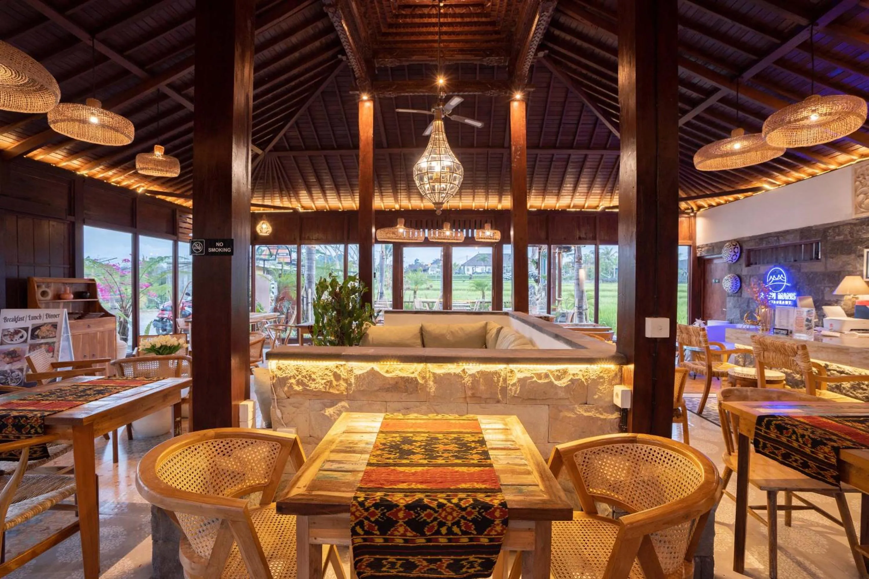 Dining area in Barong Bali Resort Ubud