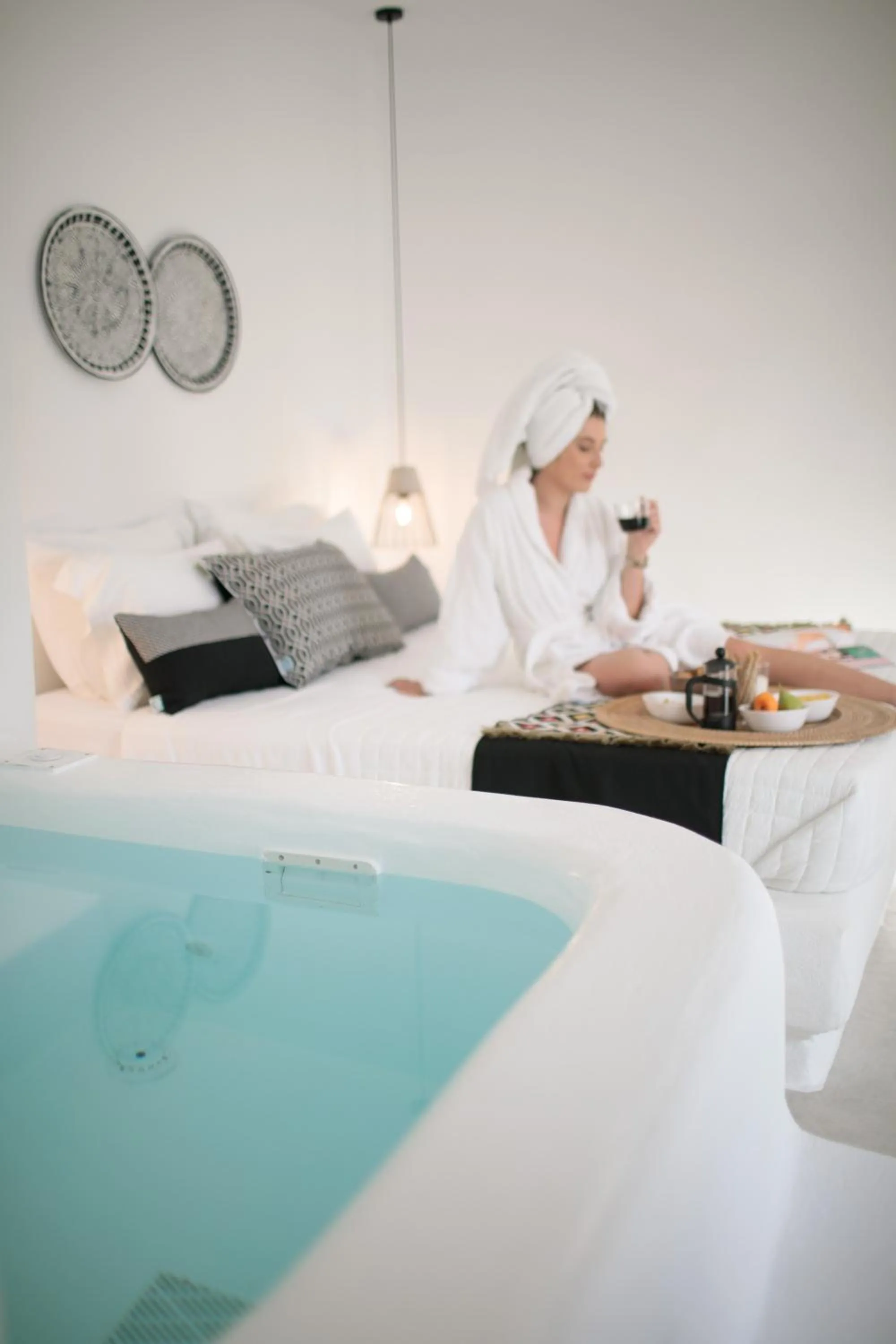 People in Irida Vacation Suites