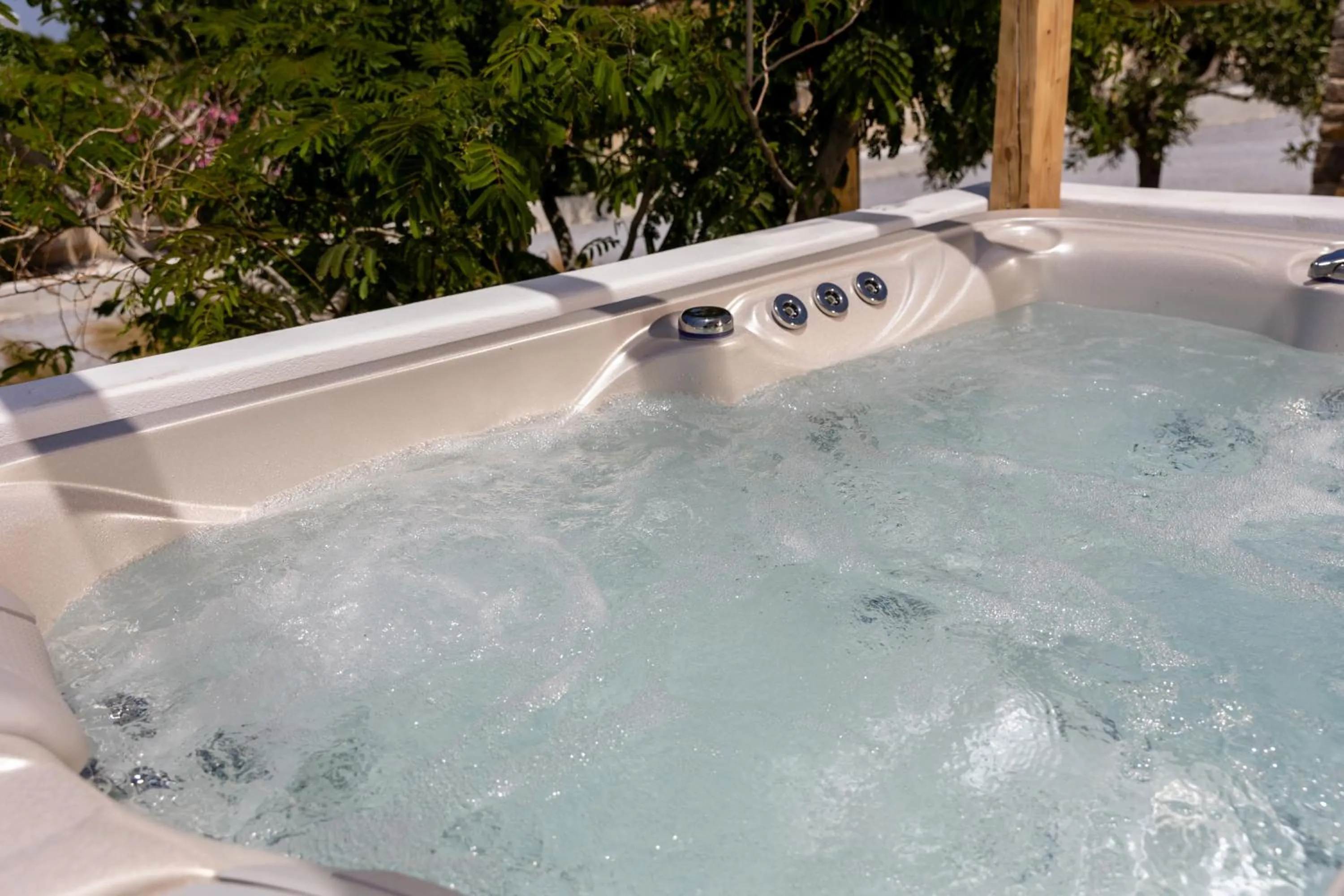 Hot Tub in Irida Vacation Suites