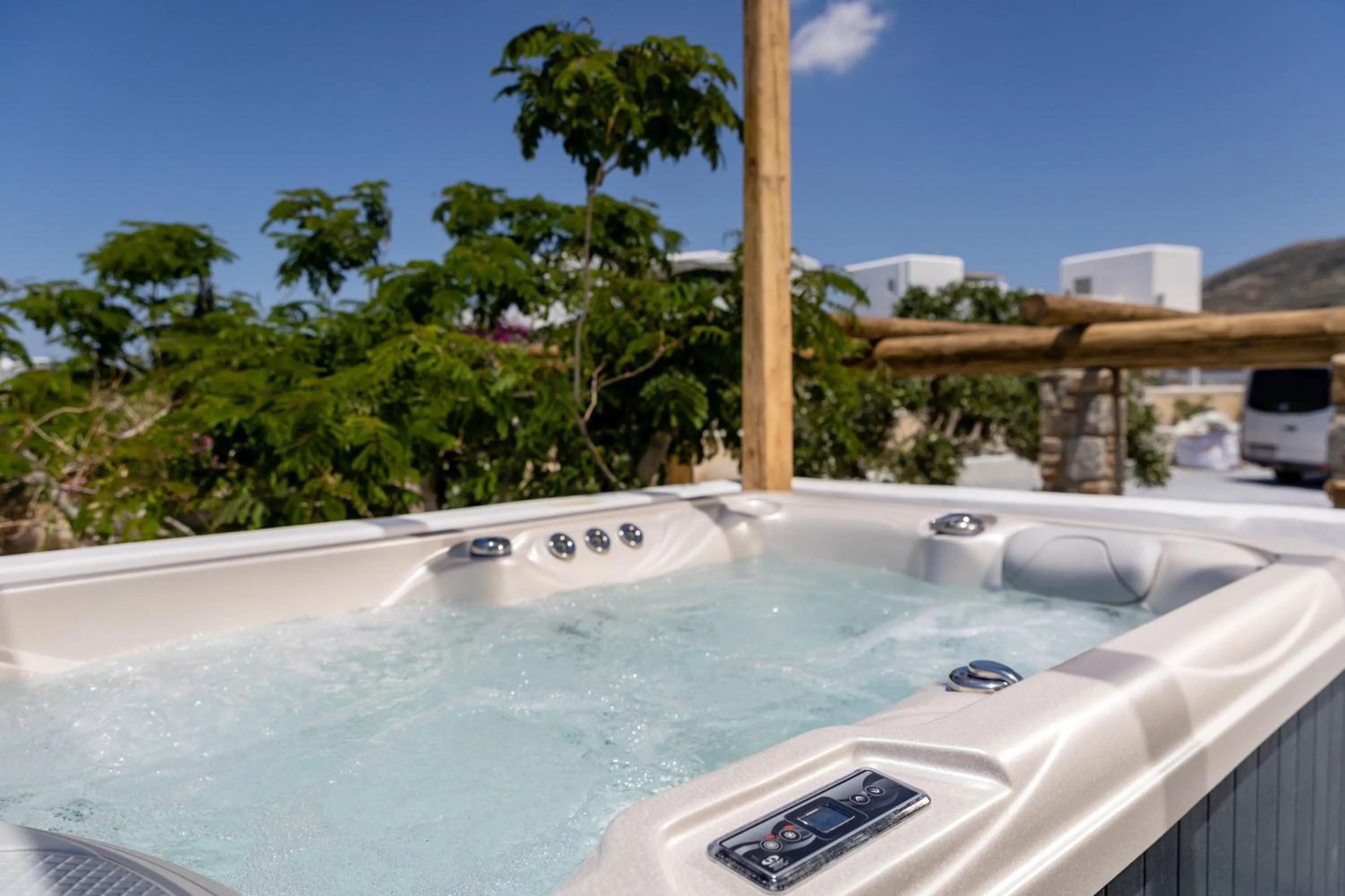 Hot Tub in Irida Vacation Suites