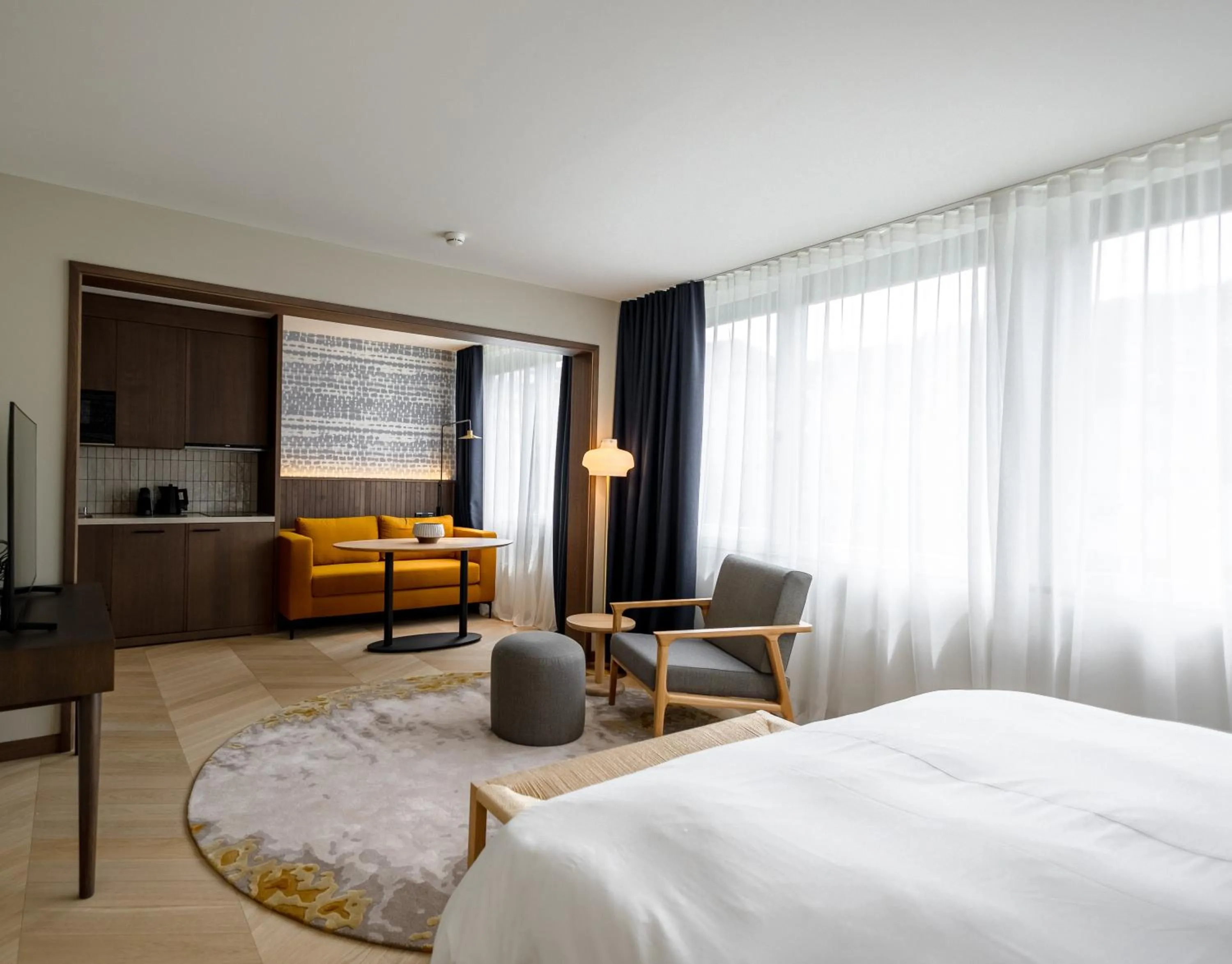 Kitchen or kitchenette, Bed in Hotel Meierhof