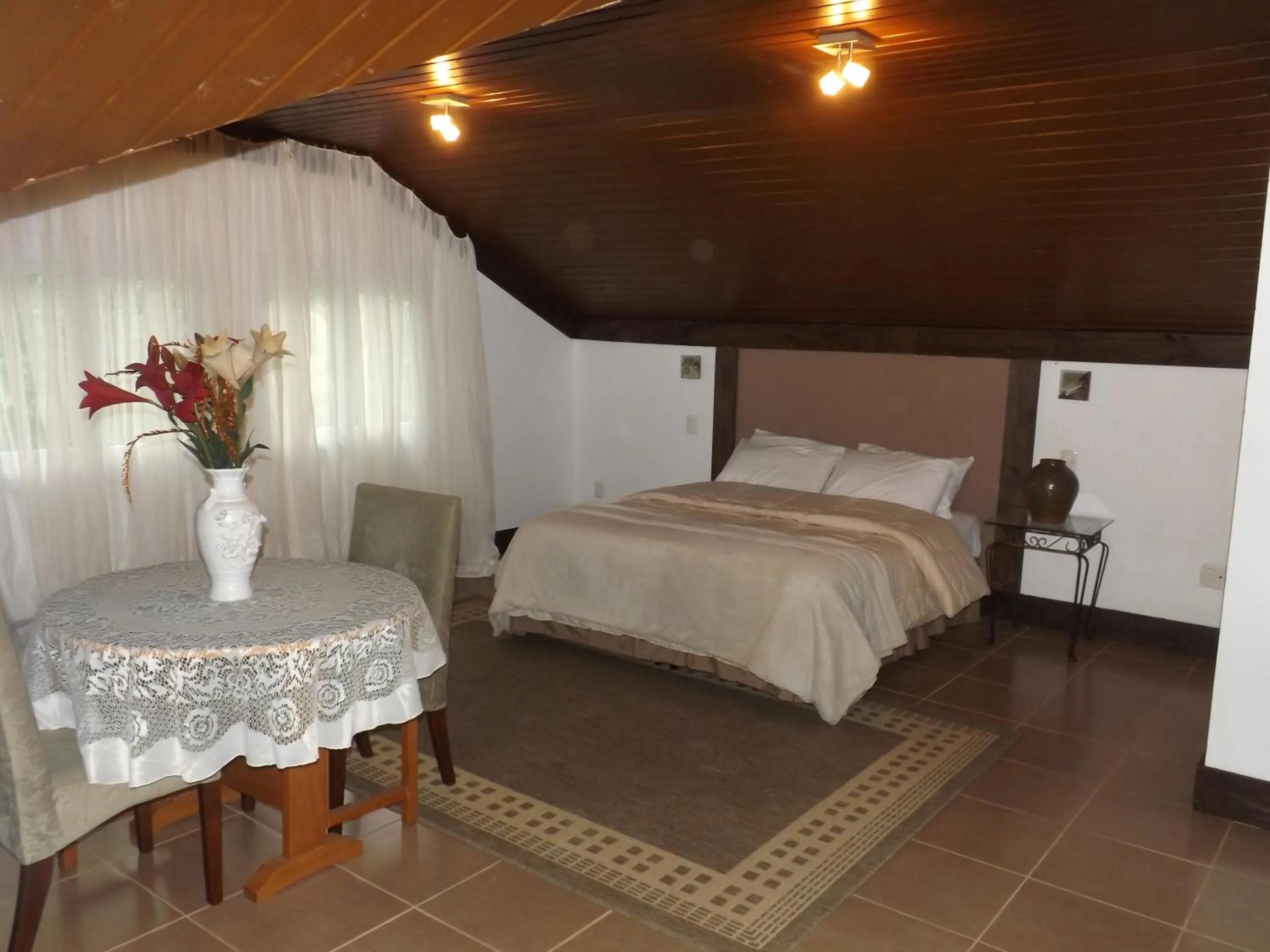 Bed in Pousada do Tirol