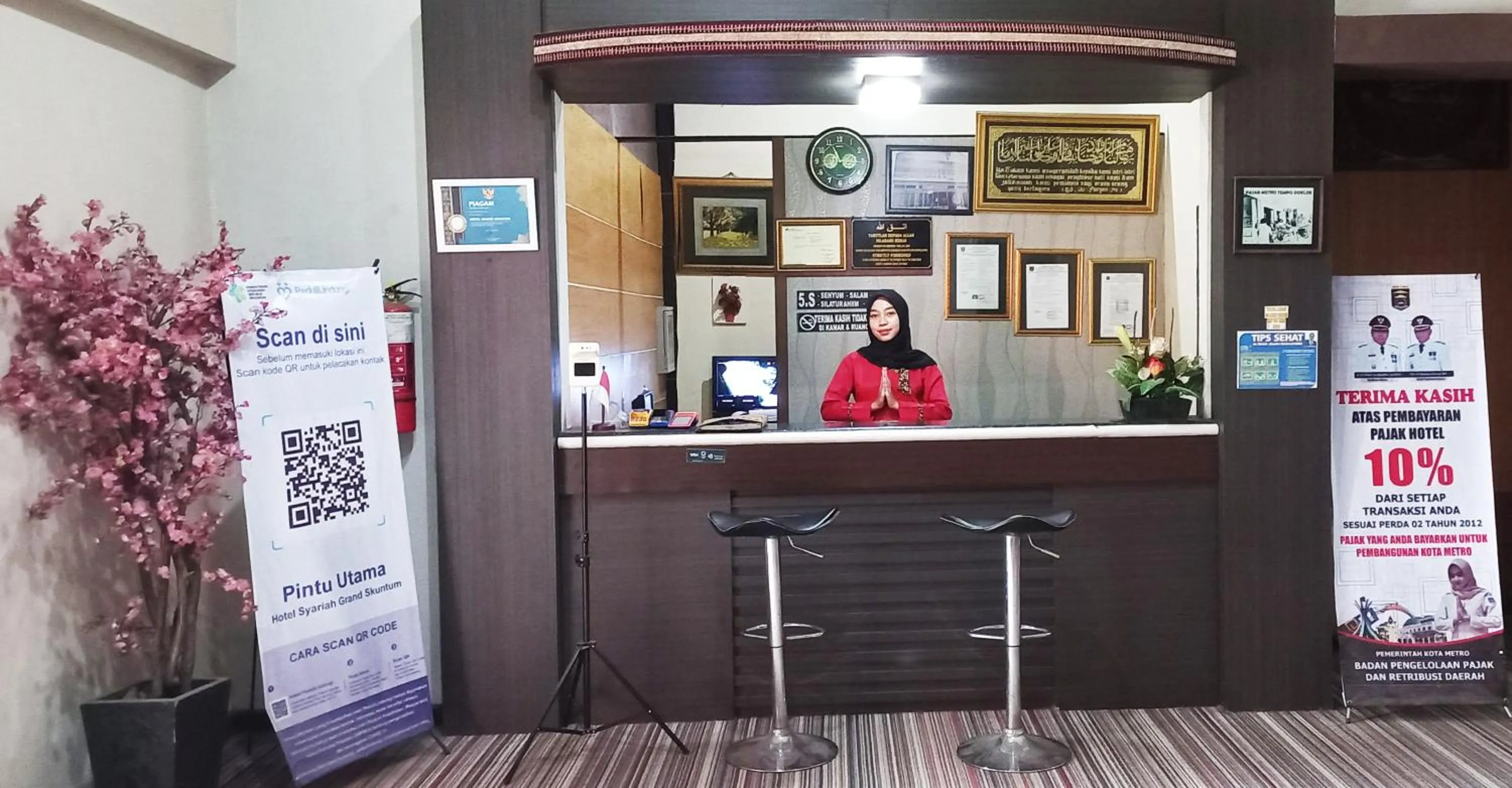 Lobby or reception in Hotel Syariah GS HERITAGE, Kota Metro