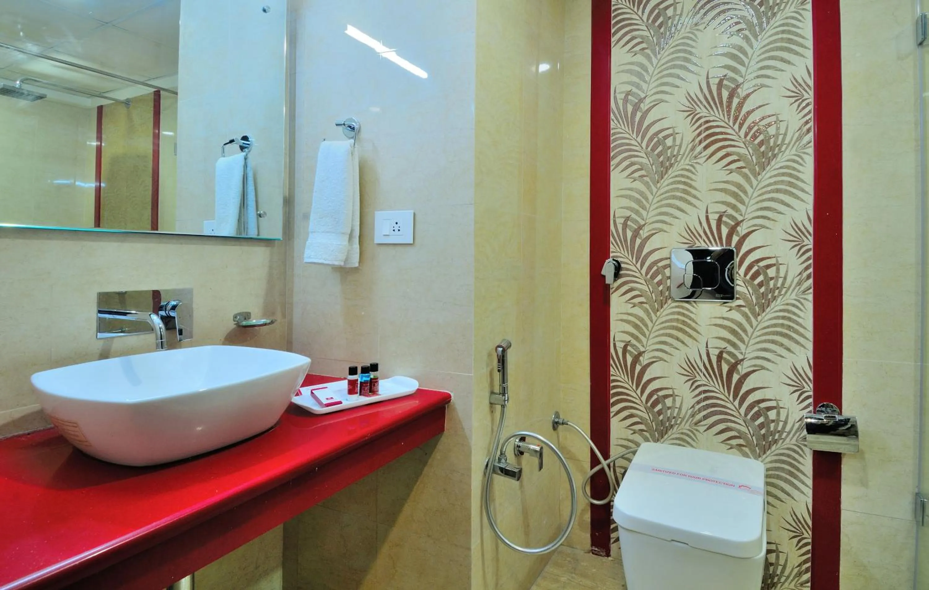 Bathroom in Hotel Crystal Ganga Heights 5 Min from Har Ki Pauri