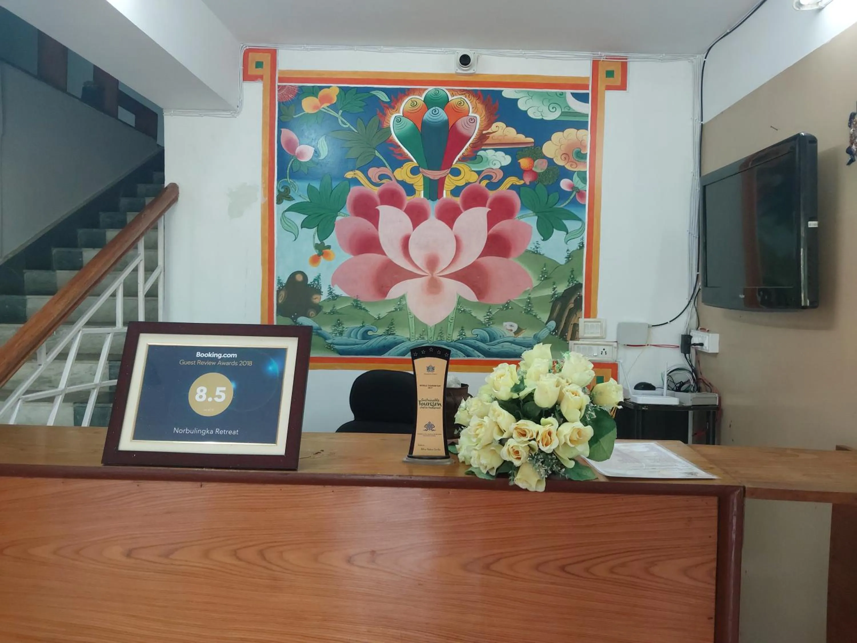 Lobby or reception in Norbulingka Retreat
