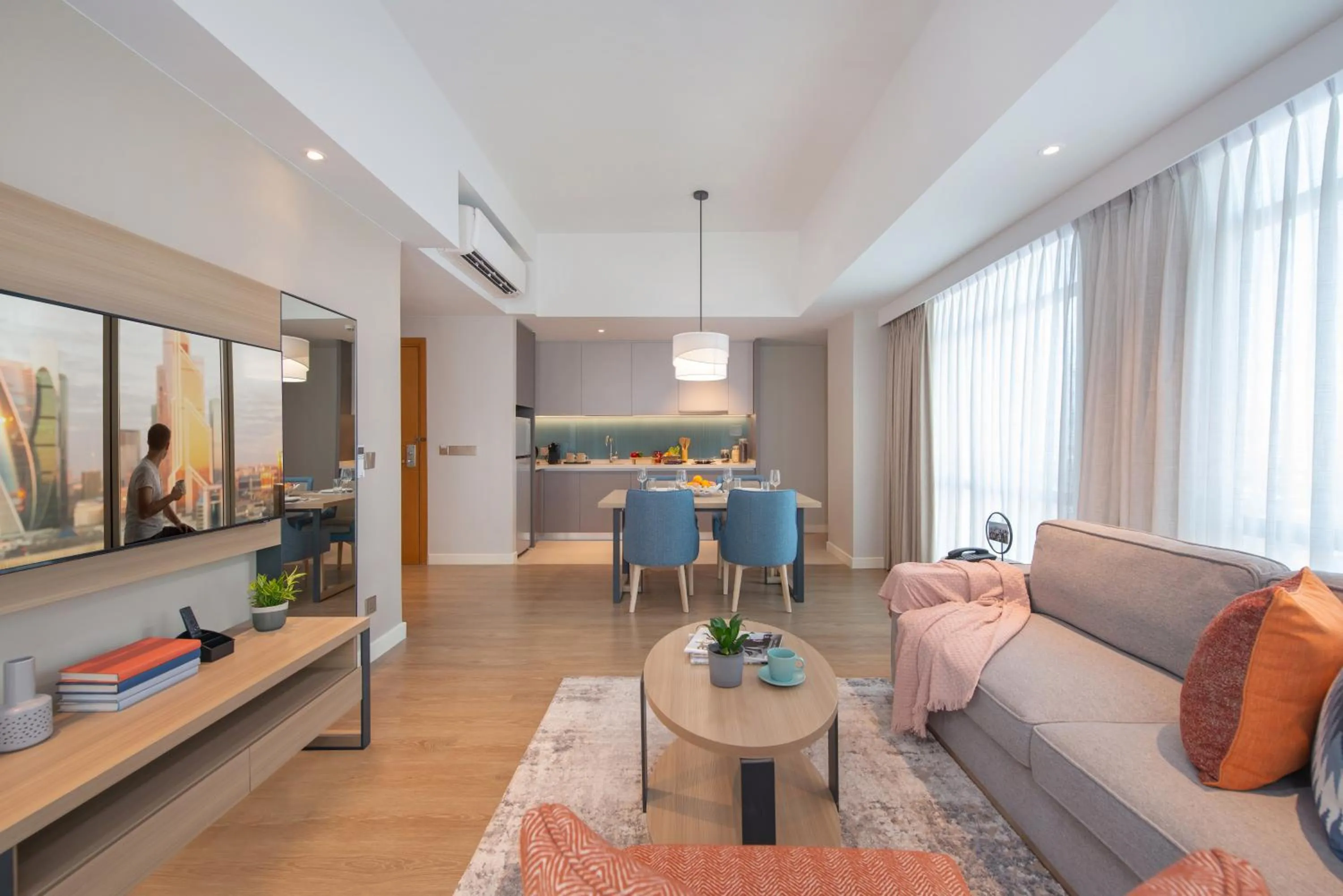 Living room in Citadines Roces Quezon City