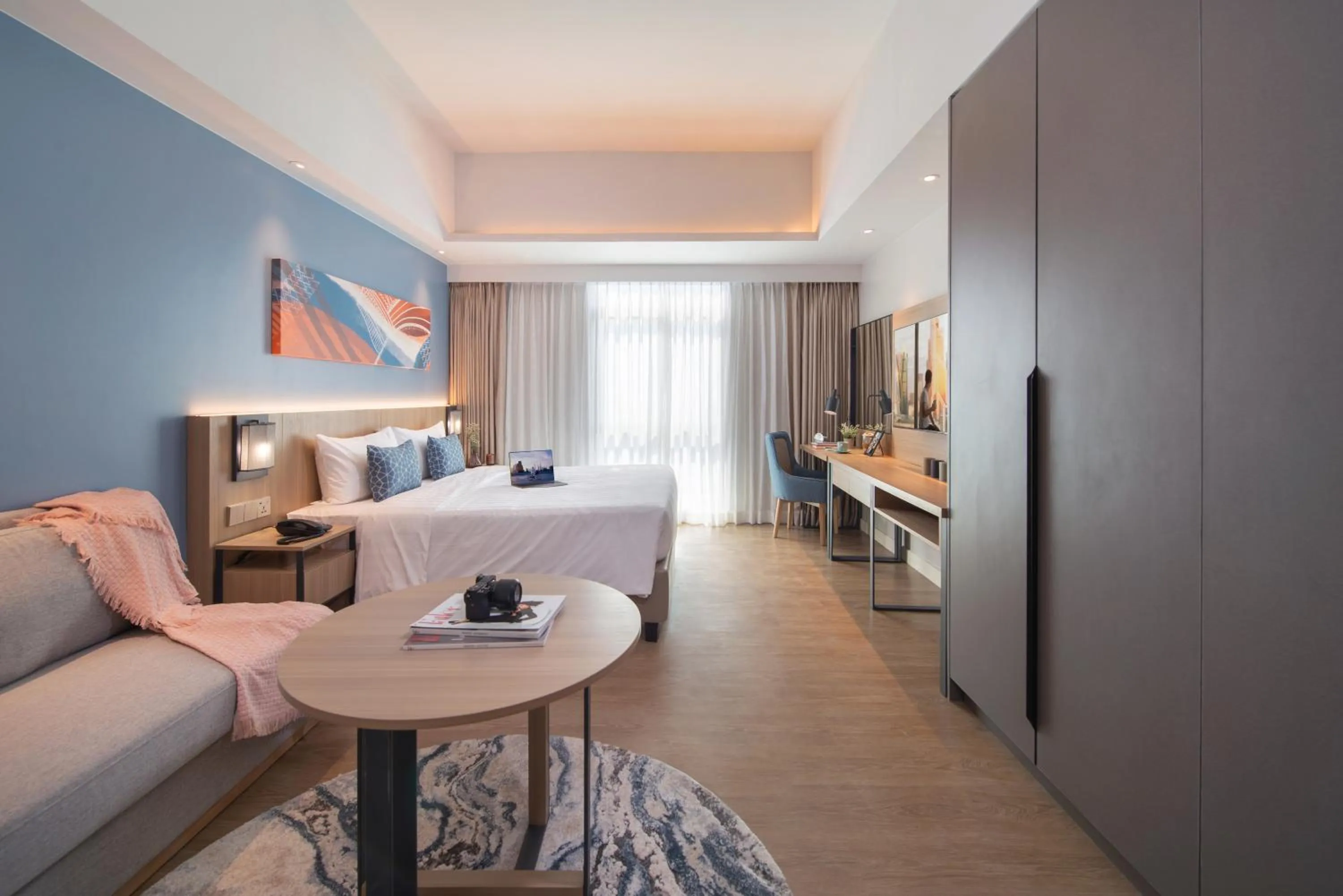 Bedroom, Bed in Citadines Roces Quezon City