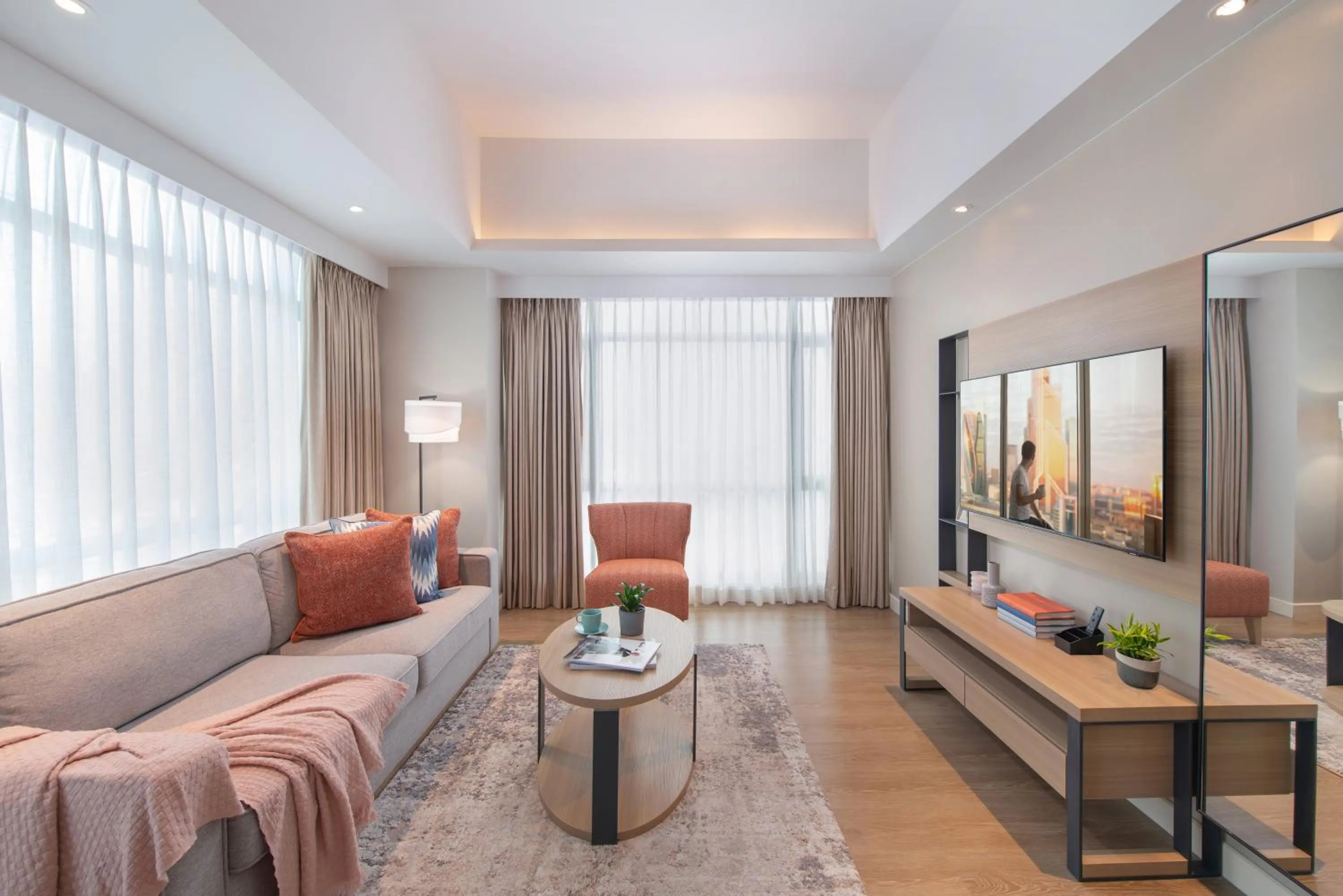 Seating area in Citadines Roces Quezon City