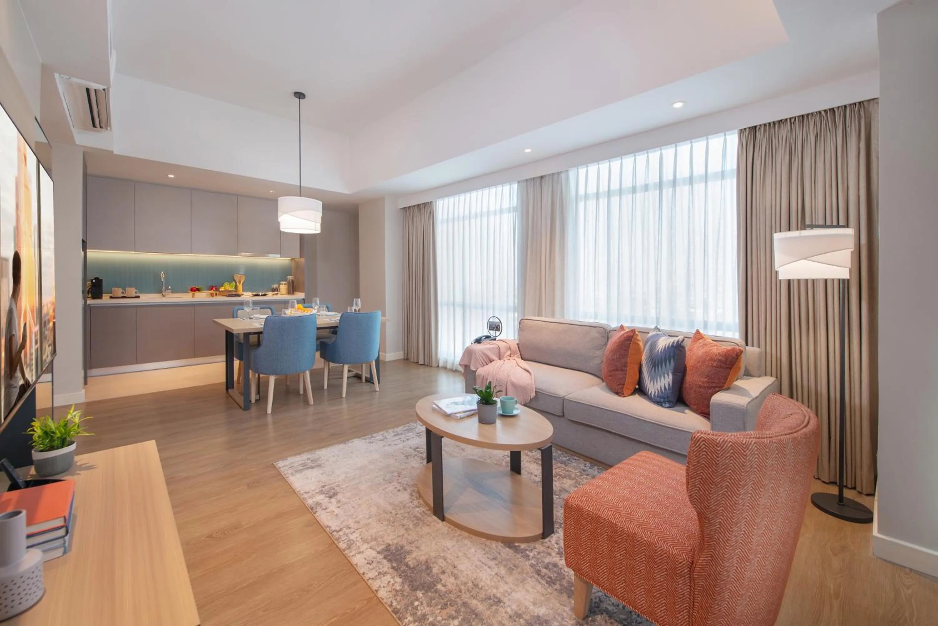 Seating area in Citadines Roces Quezon City