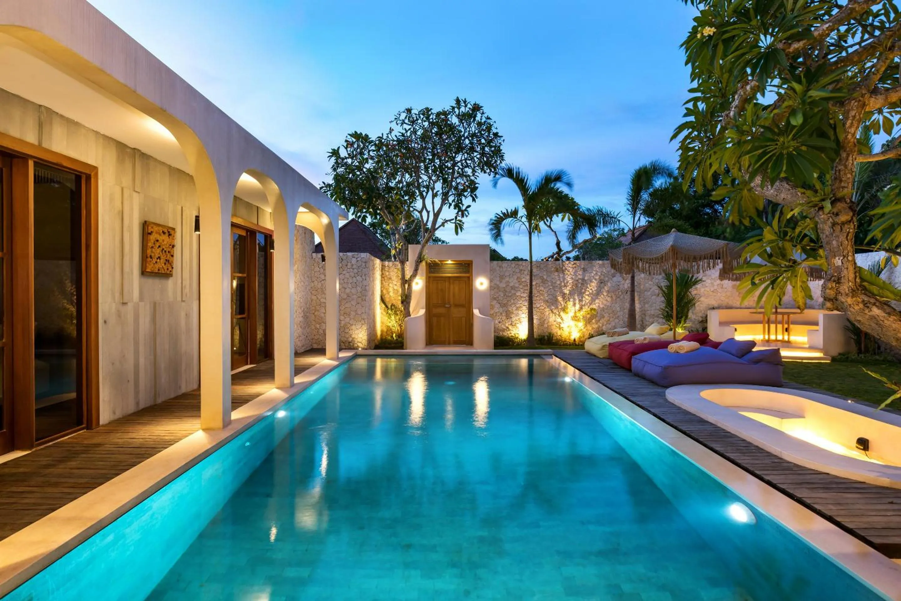 Pool view in Navya Villas