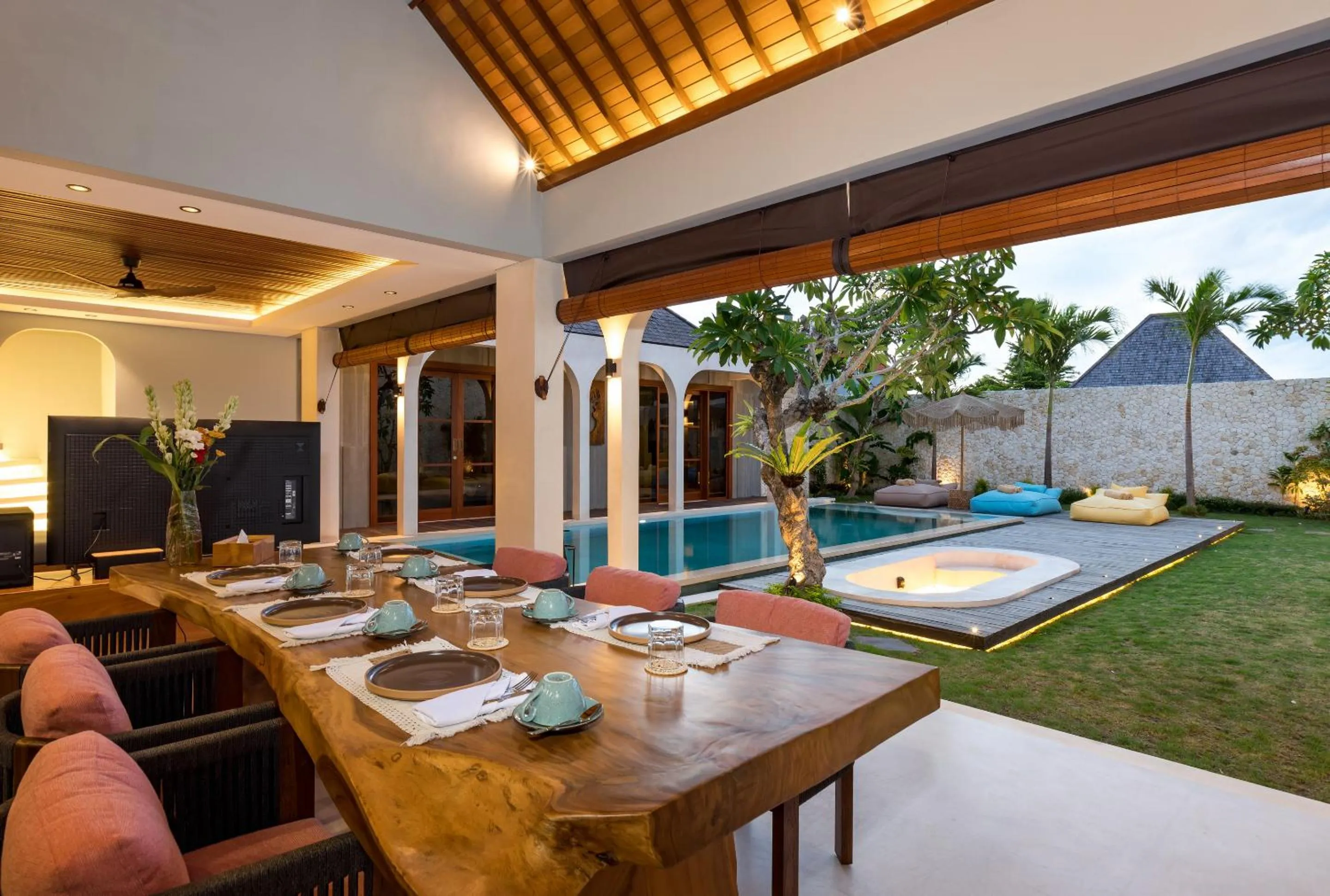 Dining area in Navya Villas
