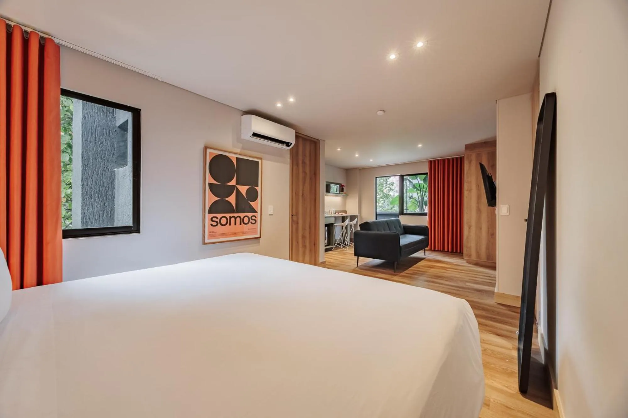 Bed in The Somos Central Hotel Poblado