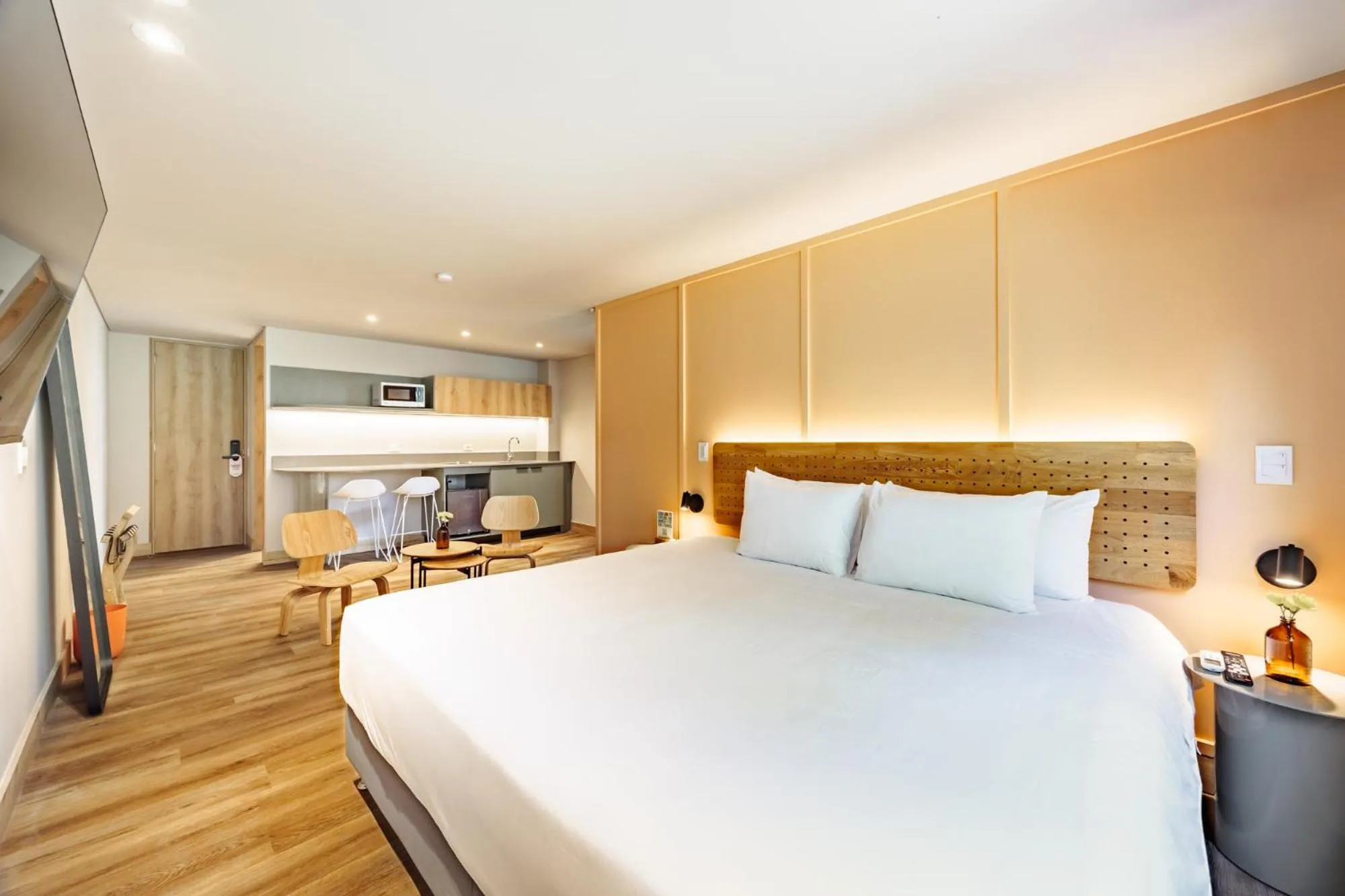 Bed in The Somos Central Hotel Poblado