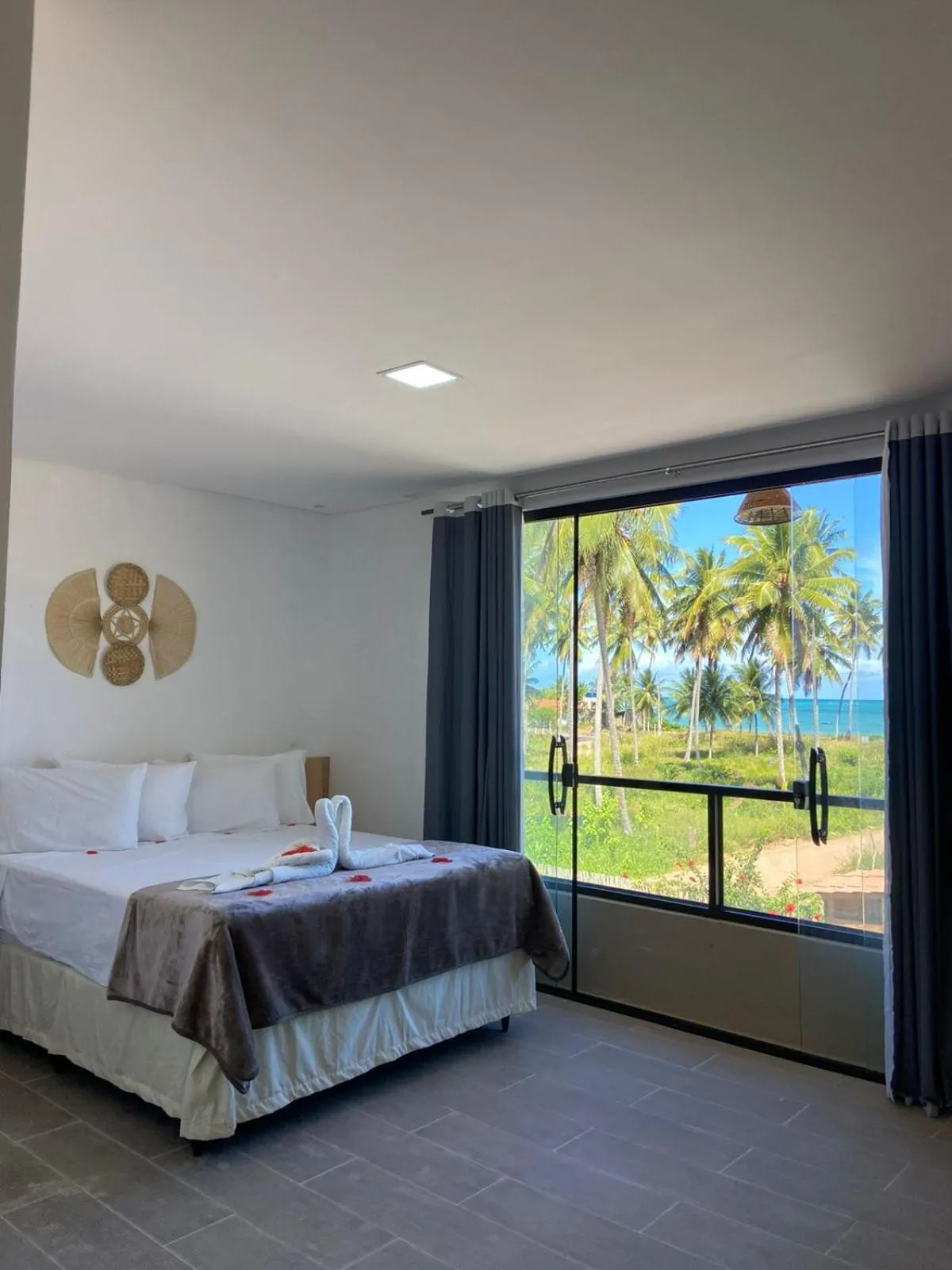 Bed in Pousada Canouan