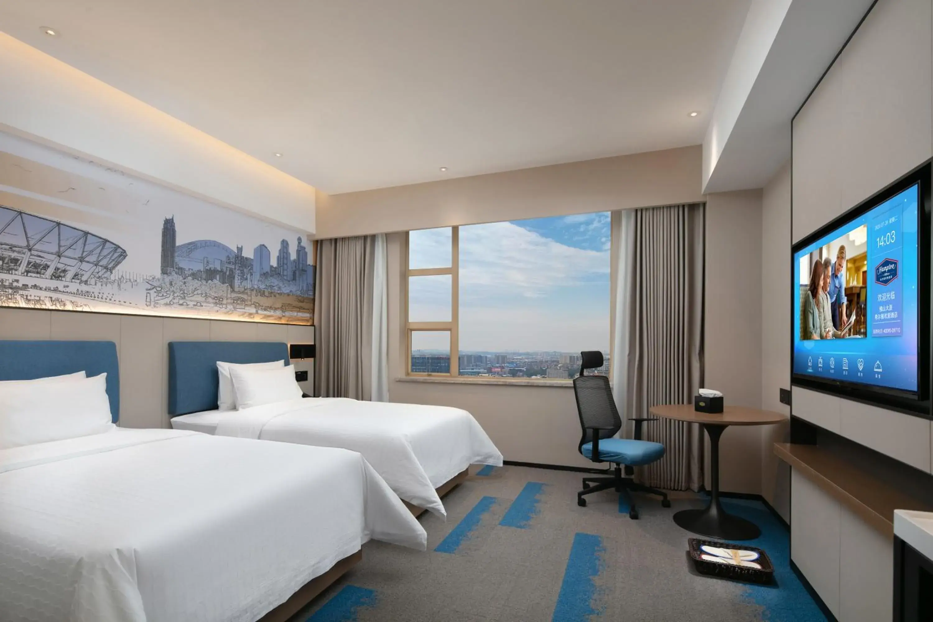 Superior Twin Room in Hampton by Hilton Foshan Dali Superior Twin Room in Hampton by Hilton Foshan Dali