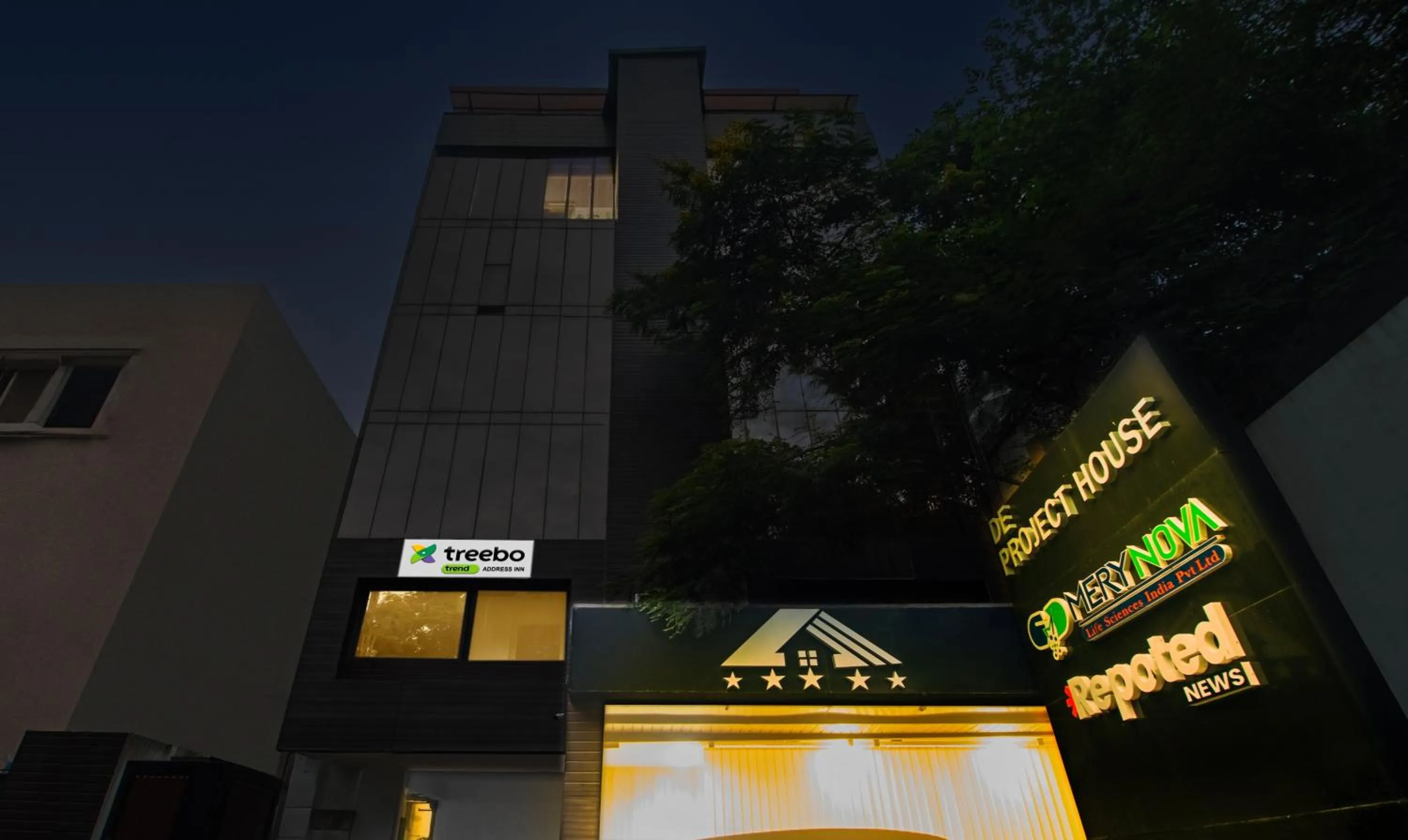 Facade/entrance in Treebo Address Inn Jubilee Hills