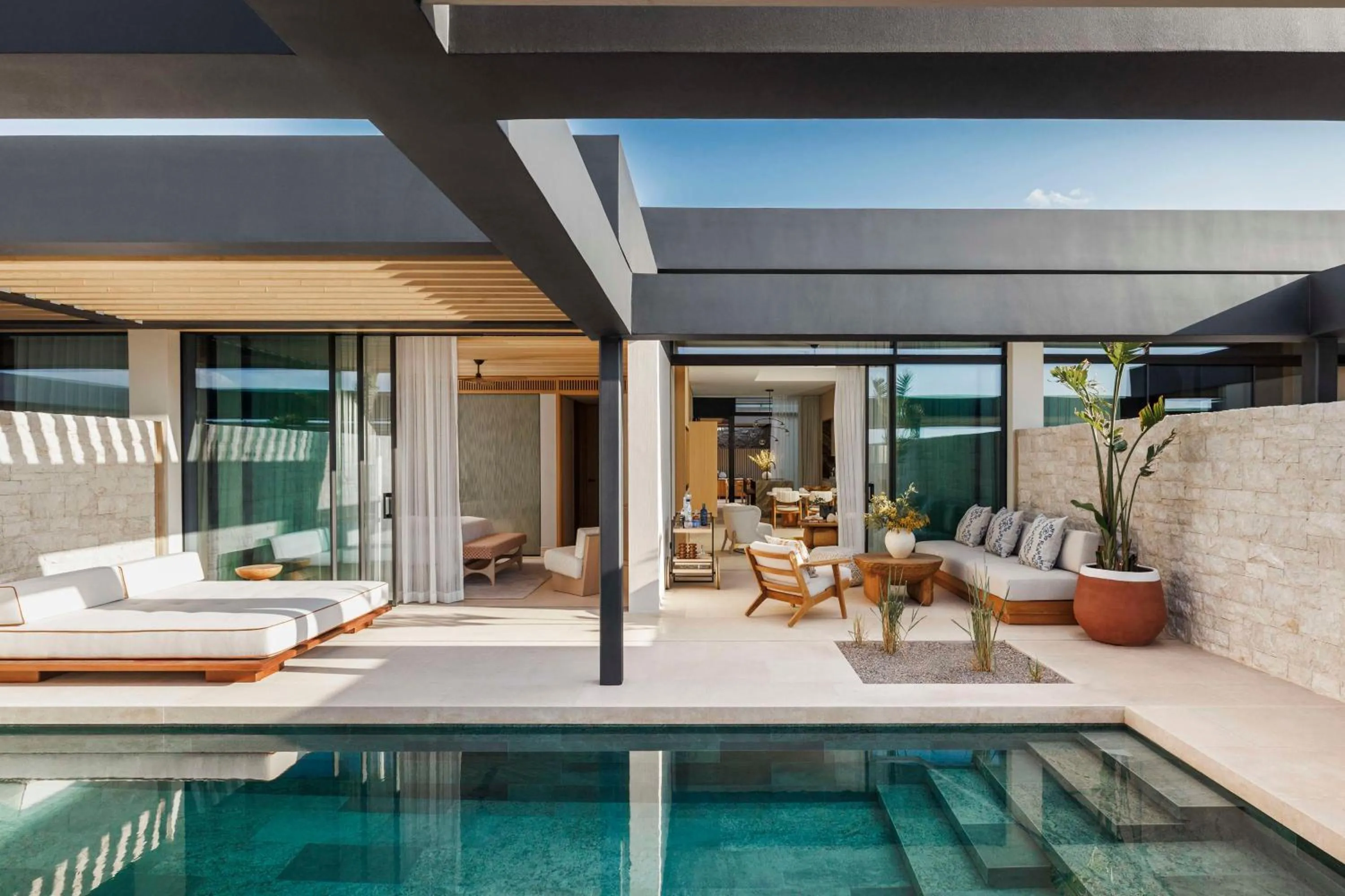 Pool view in One&Only Aesthesis, Athens