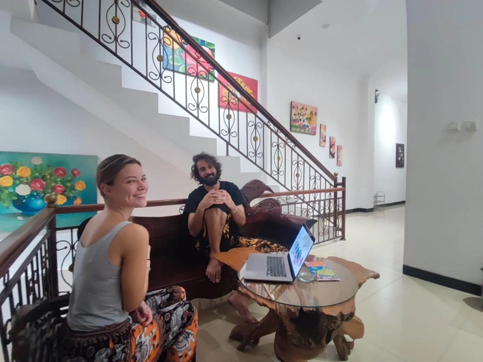 Seating area in Fora Capsule Hostel Tuban Kuta Bali