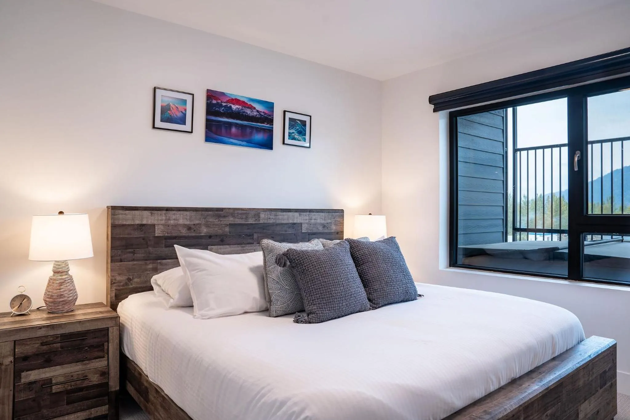 Bed in RevelStoked Getaway by Revelstoke Vacations