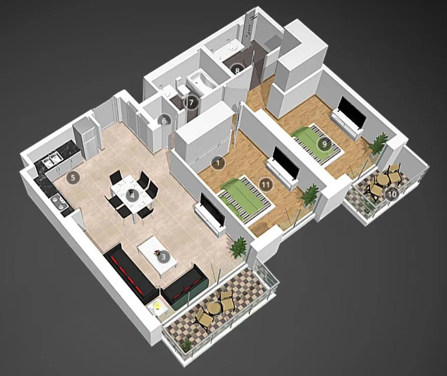 Sea view 2-Bedroom - Beach Isle