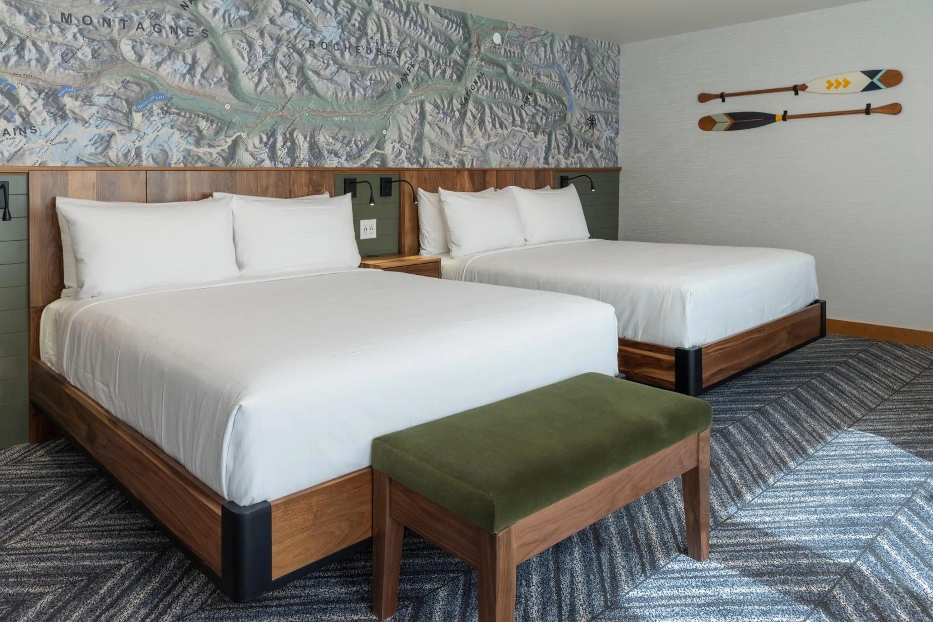 Bed in Hotel Canoe and Suites