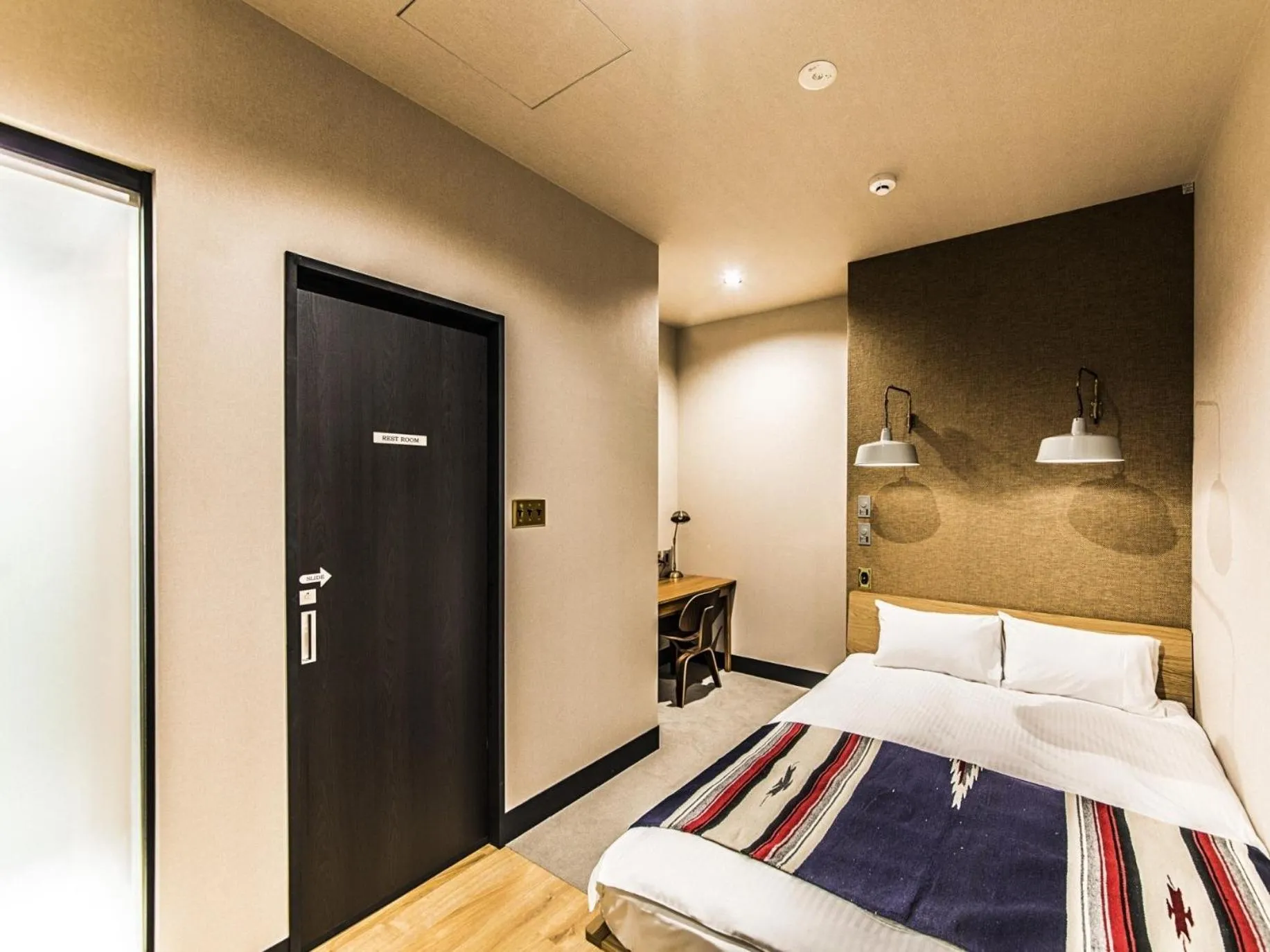 Photo of the whole room, Bed in H HOTEL