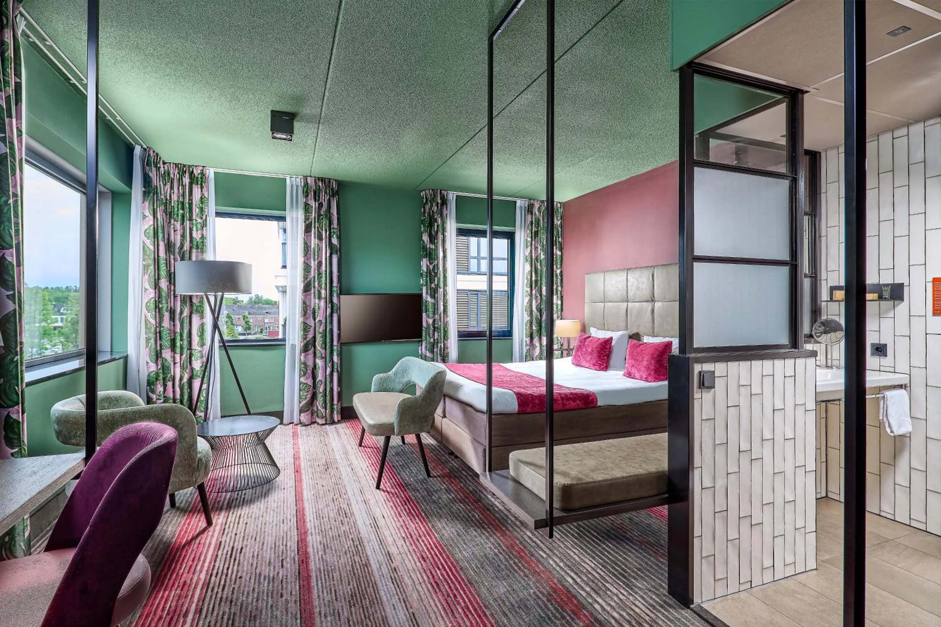 Bedroom, Bed in Hotel Restaurant Grandcafé 't Voorhuys