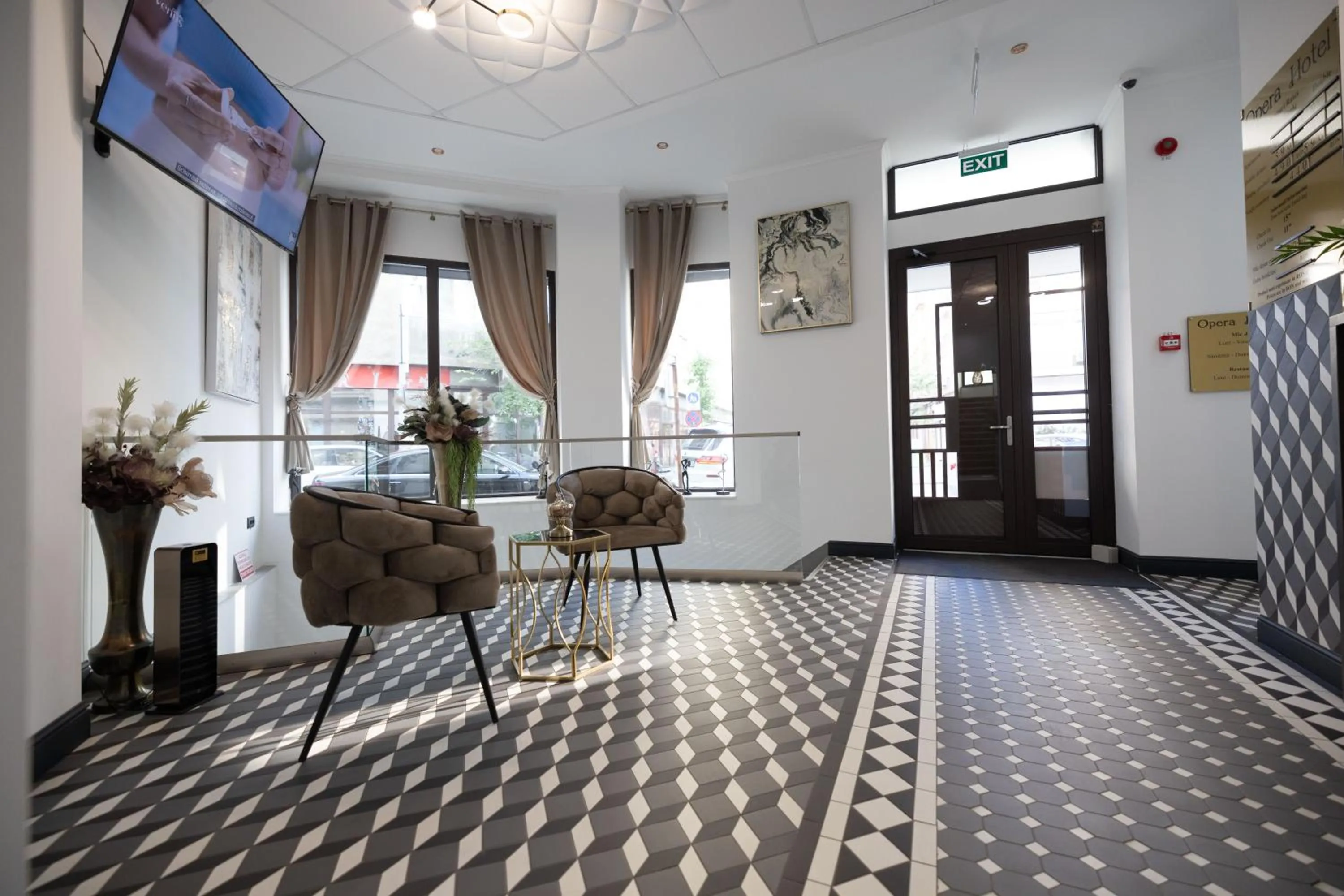 Seating area in Opera Hotel