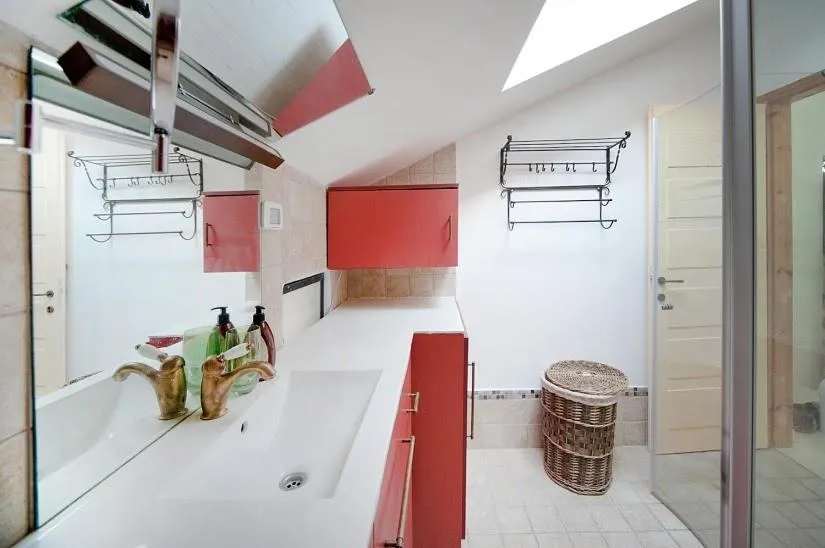 Bathroom, Kitchen/Kitchenette in Lovely 2BR Apt w Balcony in Neve Tzedek Area Sea N' Rent