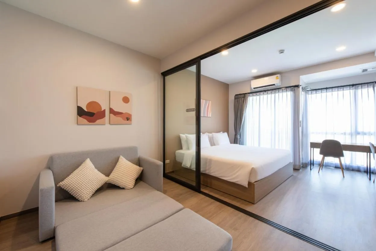 Bed in Salaya One Hotel & Service Apartment