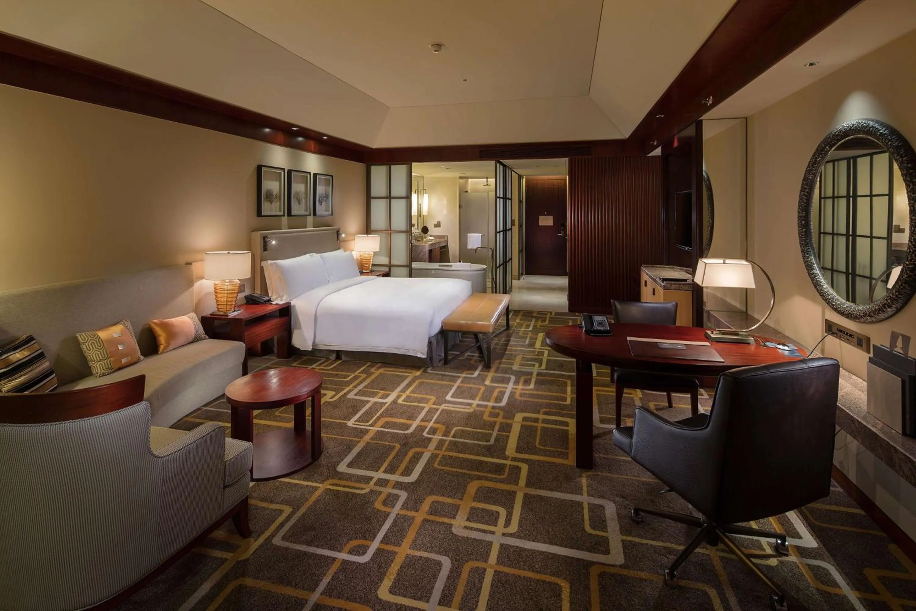 Bedroom, Bed in Hilton Qingdao Golden Beach