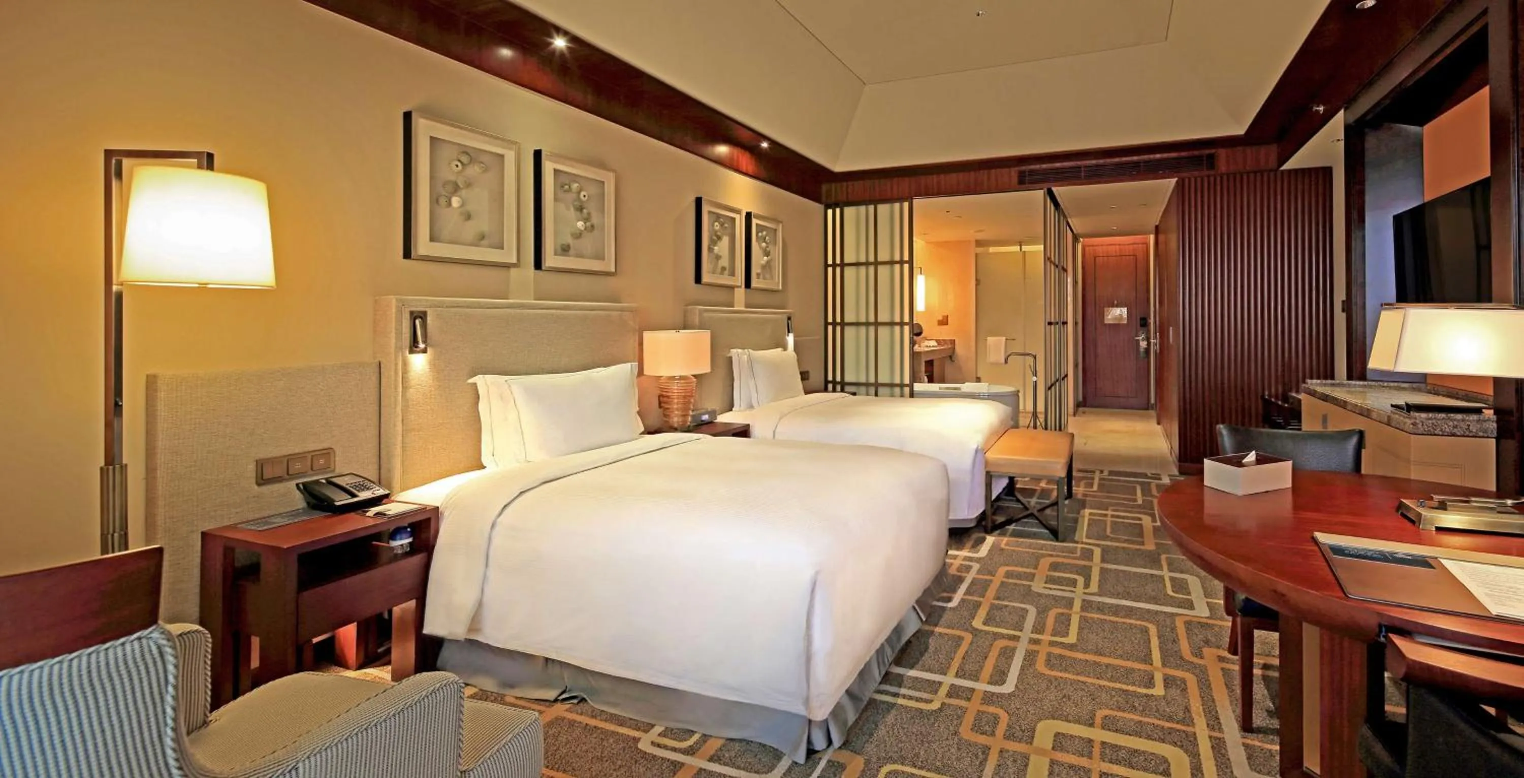 Bedroom, Bed in Hilton Qingdao Golden Beach