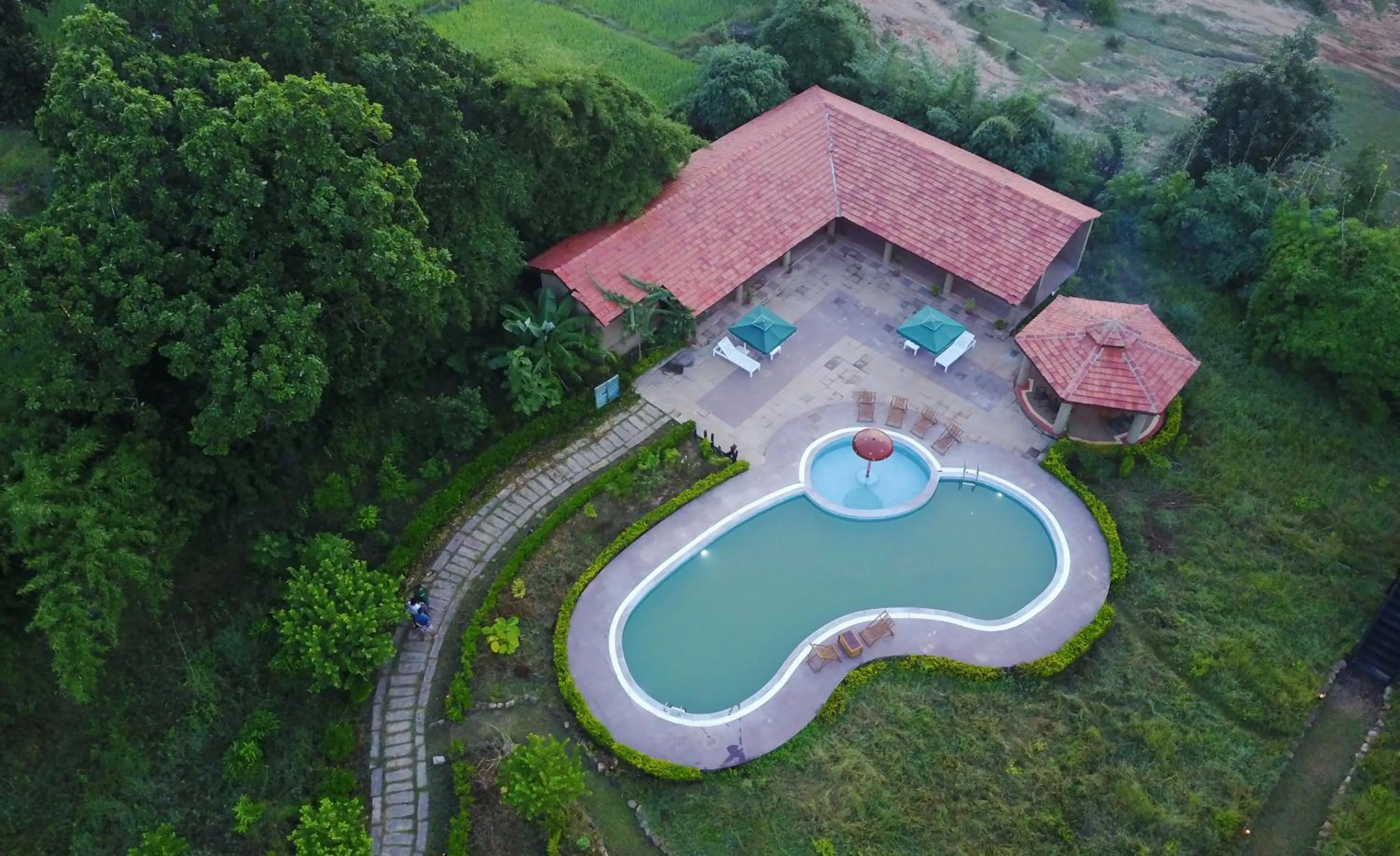Bird's eye view in Aranyak Resort