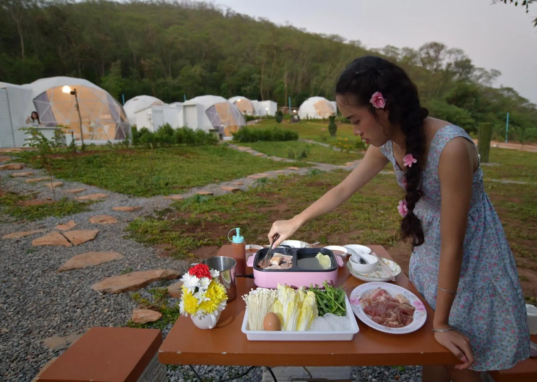 BBQ facilities in NiNo San Glamping - Pak Chong