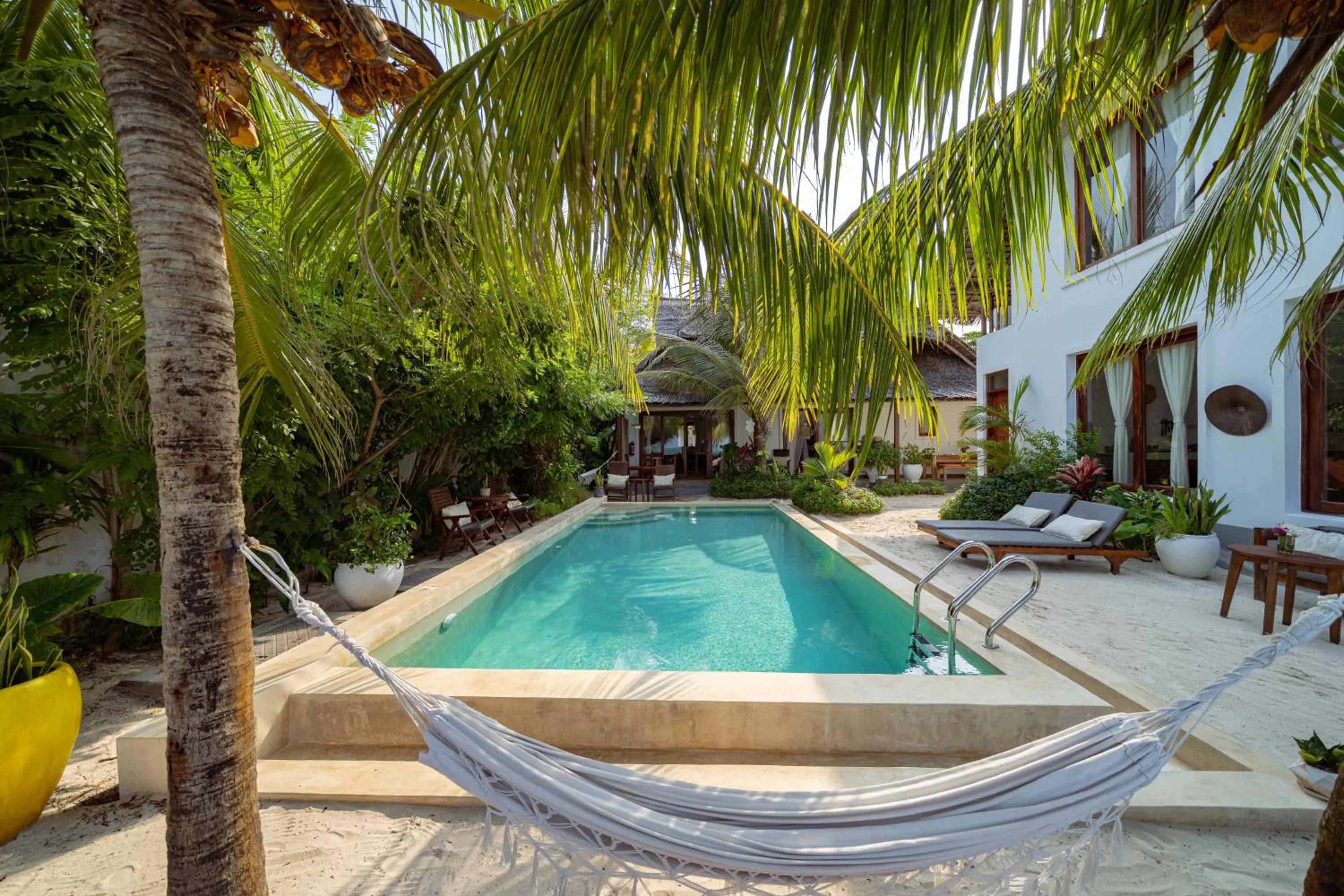 Pool view in Babu Villas