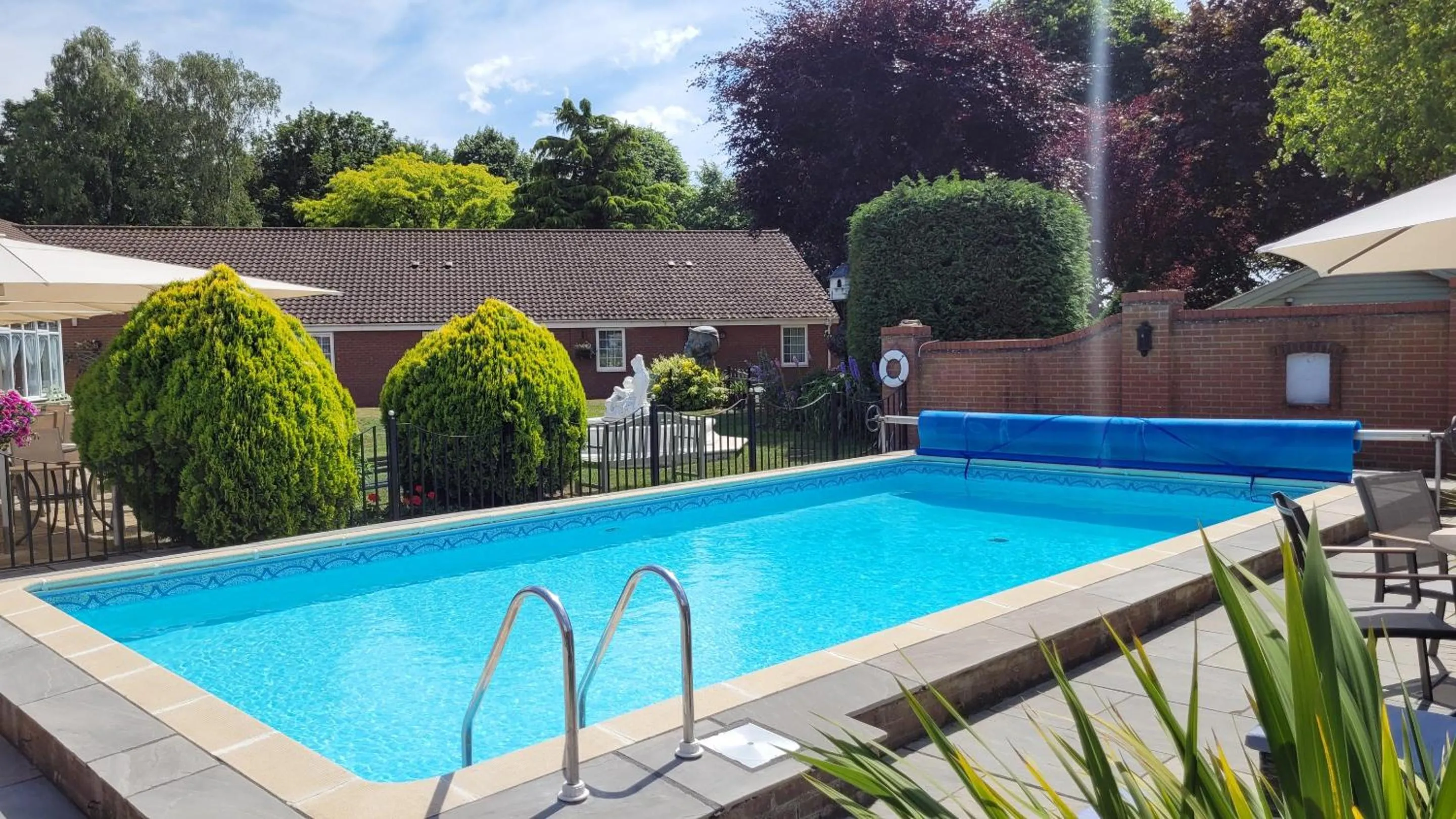 Pool view in Old Rectory Hotel, Crostwick