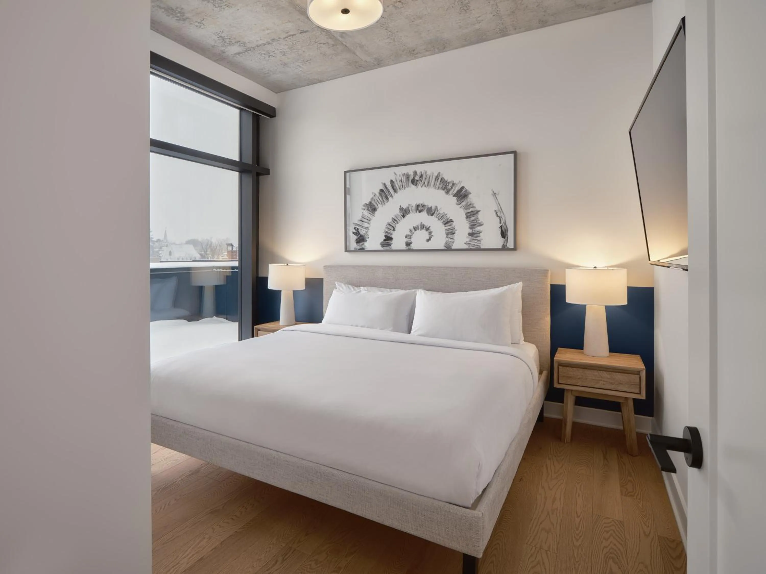 Bedroom, Bed in Hôtel Expérience - Quartier Des Marinas