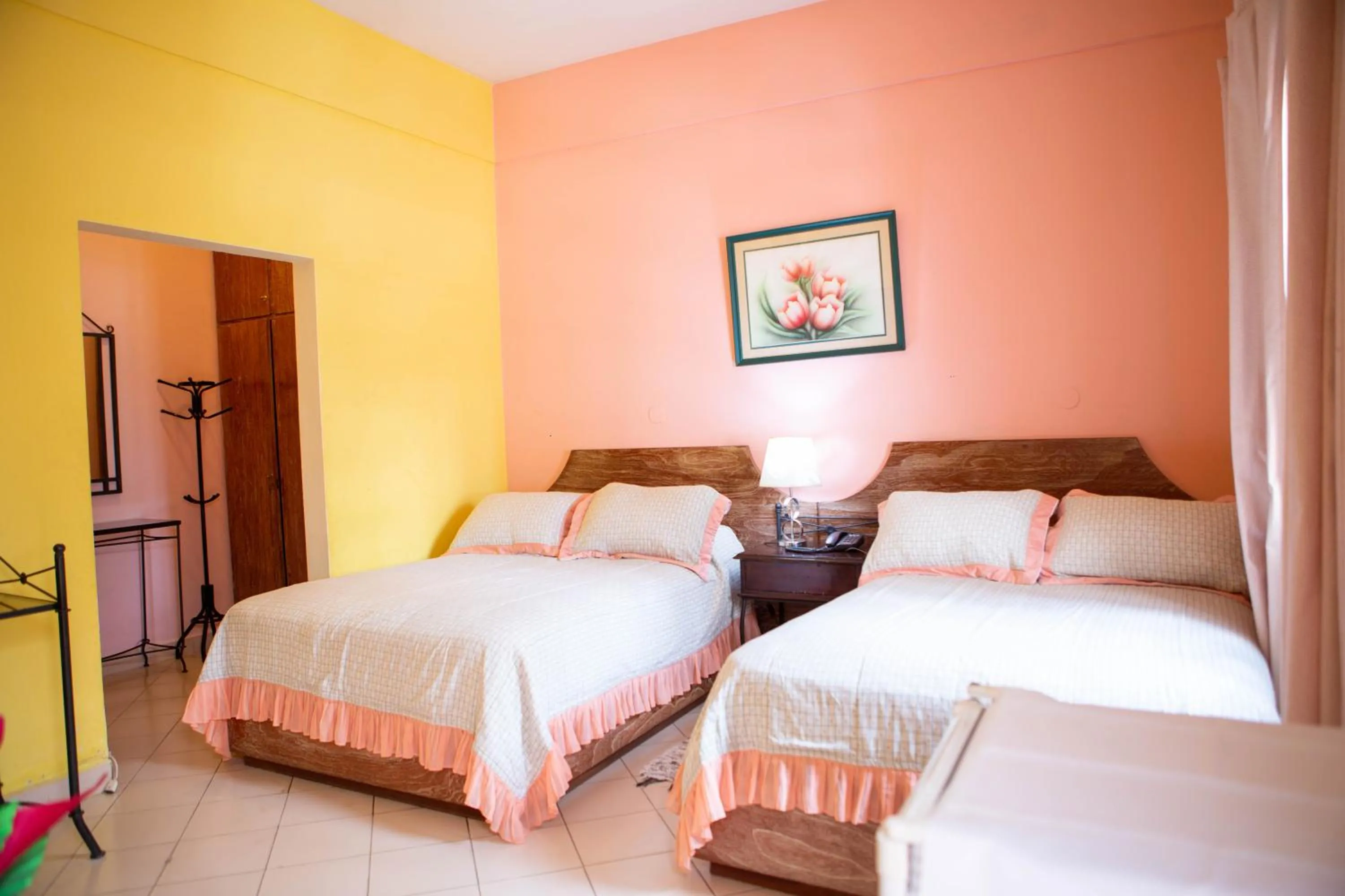 Bed in Hotel Santo Domingo