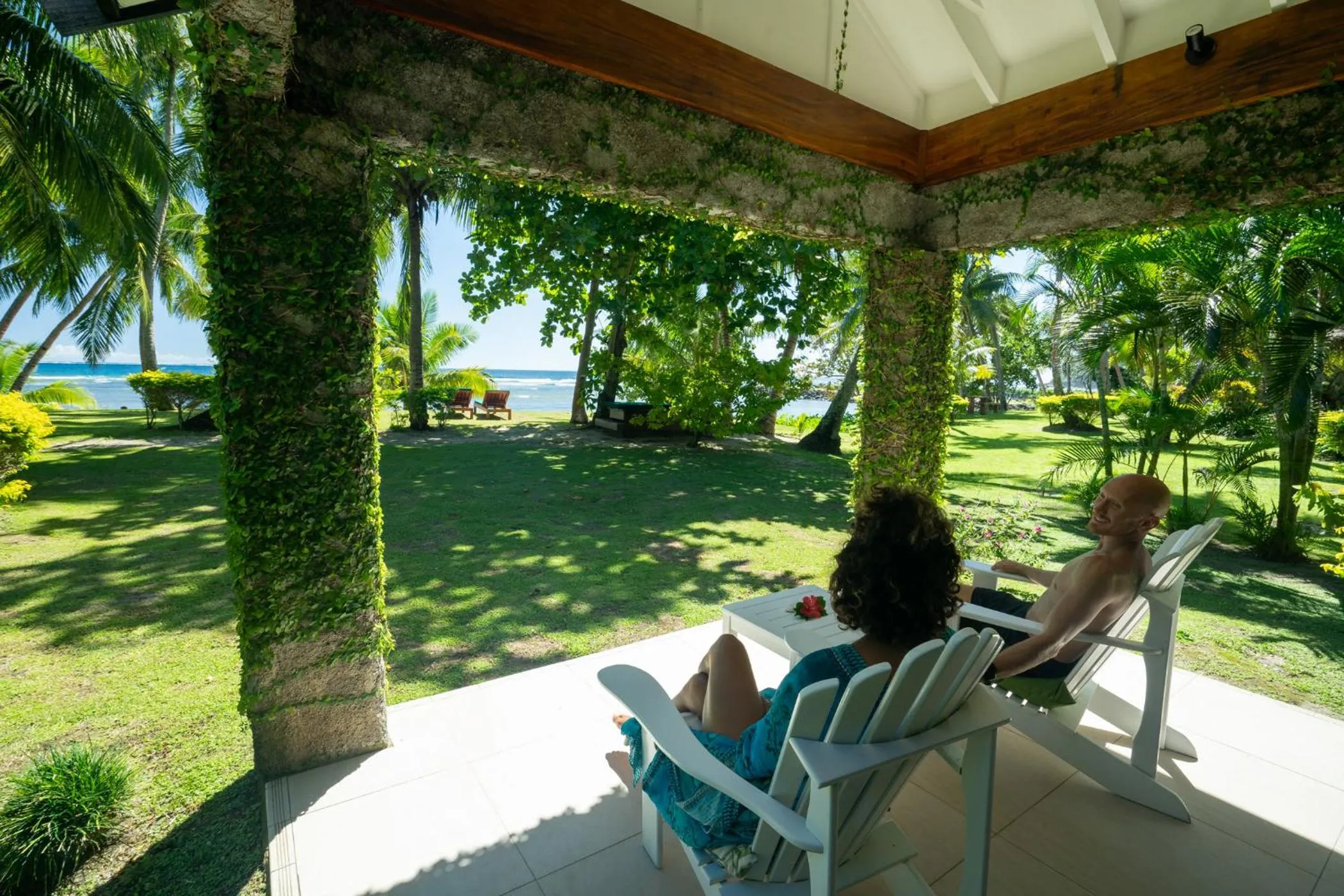 Seating area in Waya Island Resort