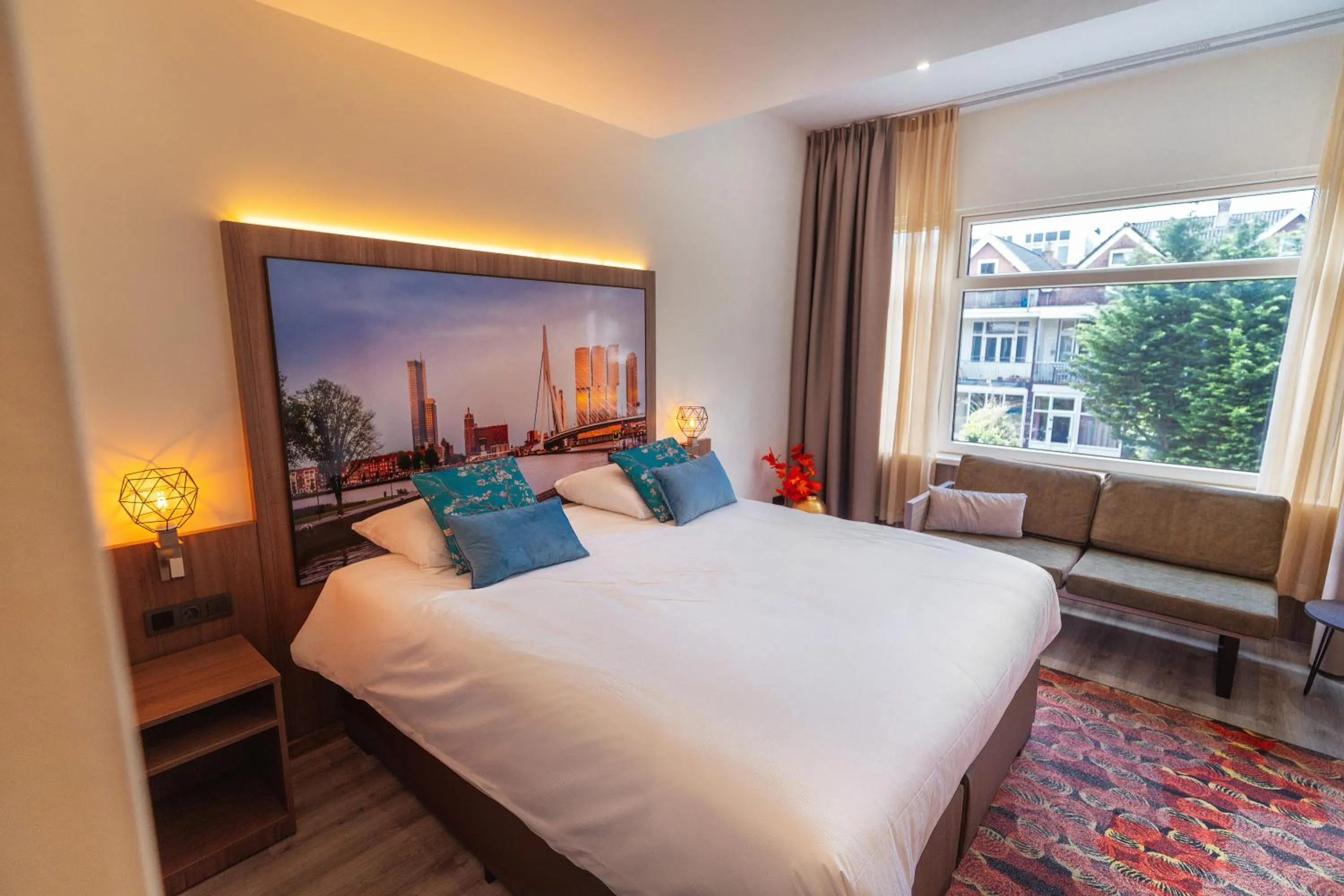 Bed in Boutique Hotel Milano Rotterdam-Centre